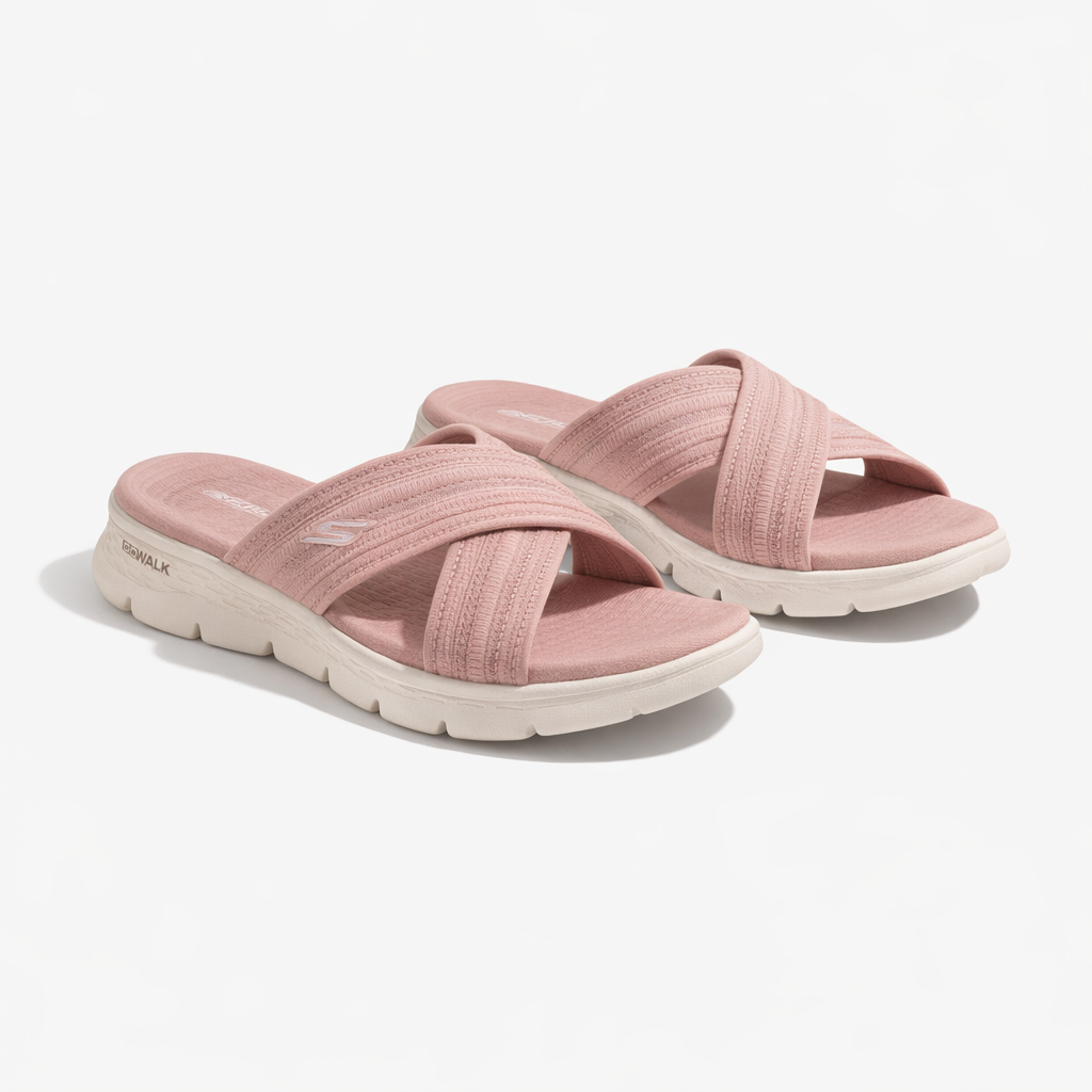 Skechers GO WALK FLEX SANDAL - IMPRESS Womens Sliders Blush