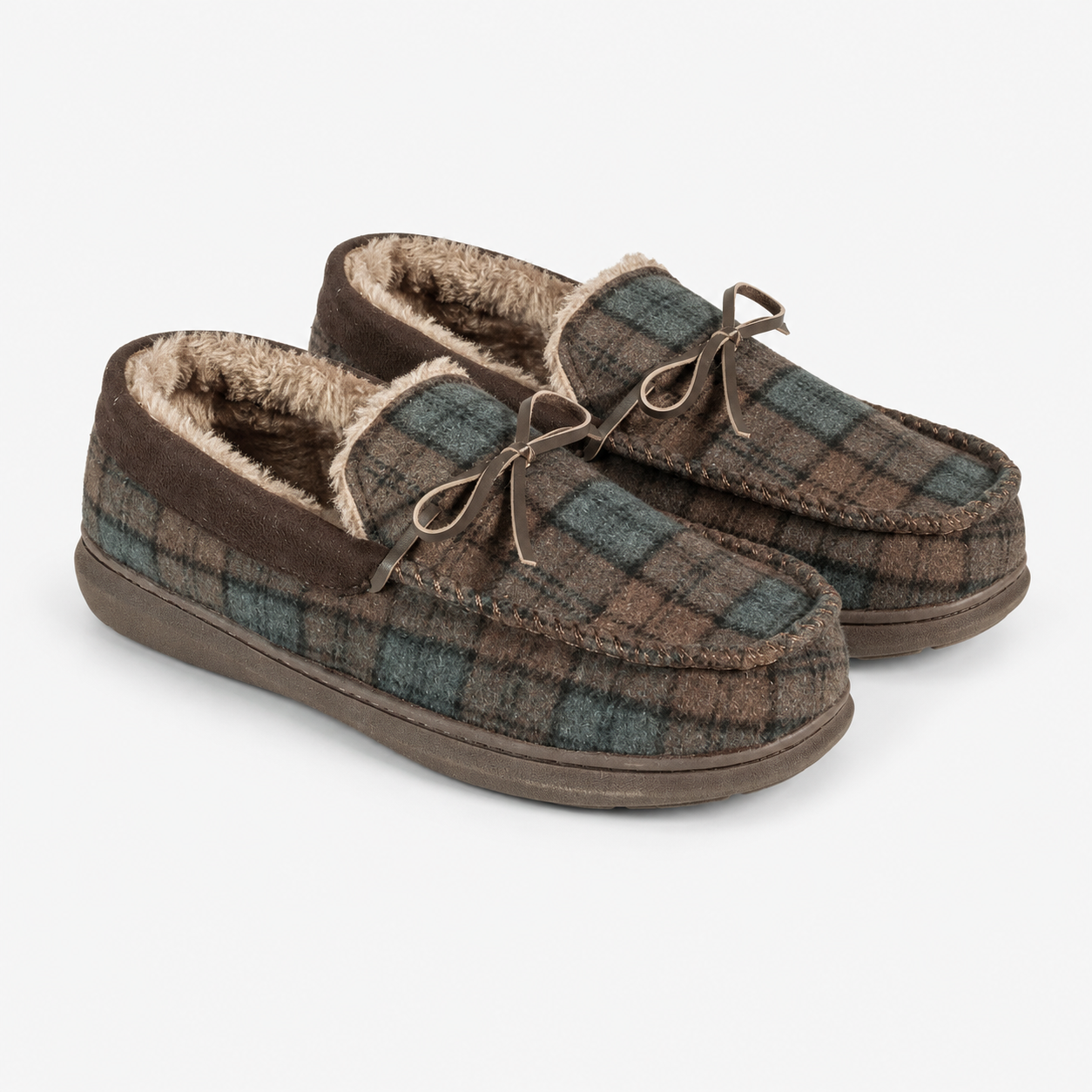 Jo & Joe BUDE Mens Mule Slippers Brown