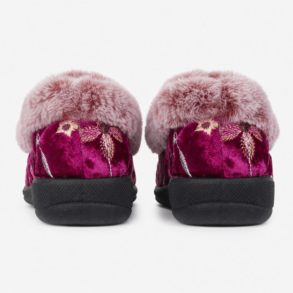 Jo & Joe MABEL Womens Full Slippers Burgundy