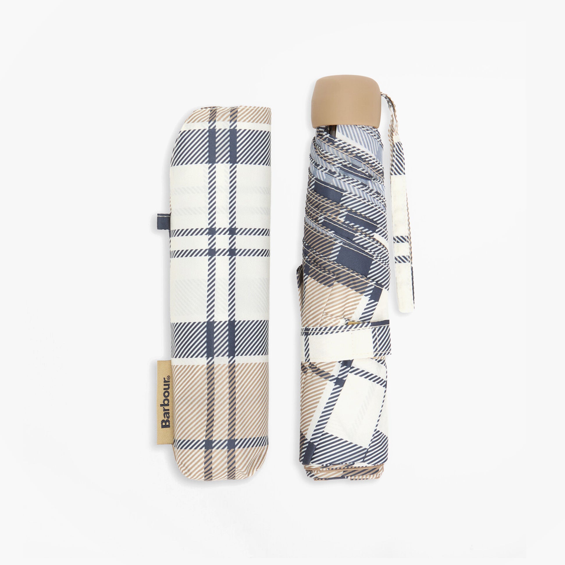 Barbour PORTREE Umbrella Hessian Navy Tartan