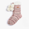 Barbour FAIRISLE Womens Lounge Socks Chocolate Mix