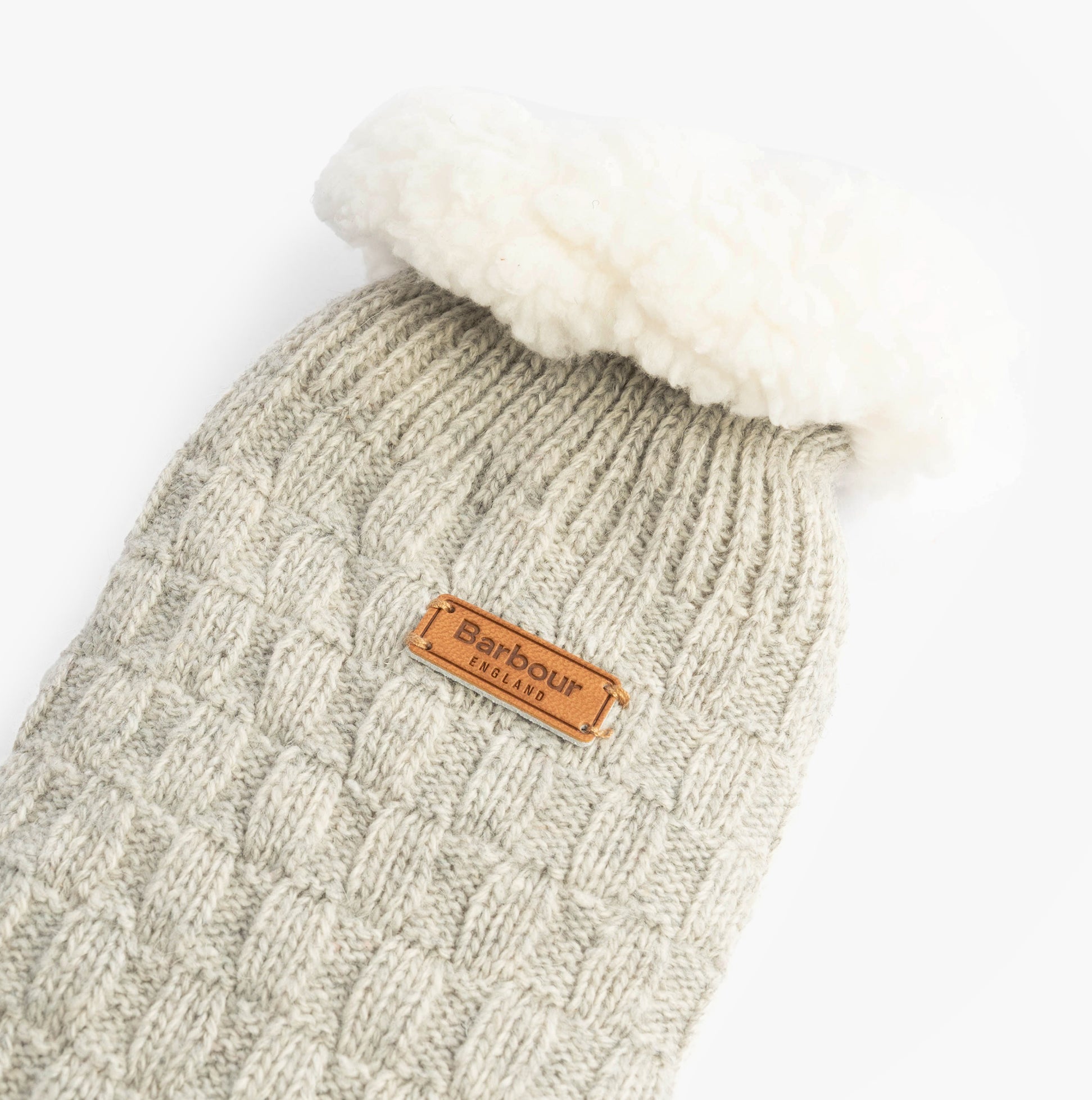 Barbour CABLE KNIT LOUNGE Socks Womens Light Grey Marl