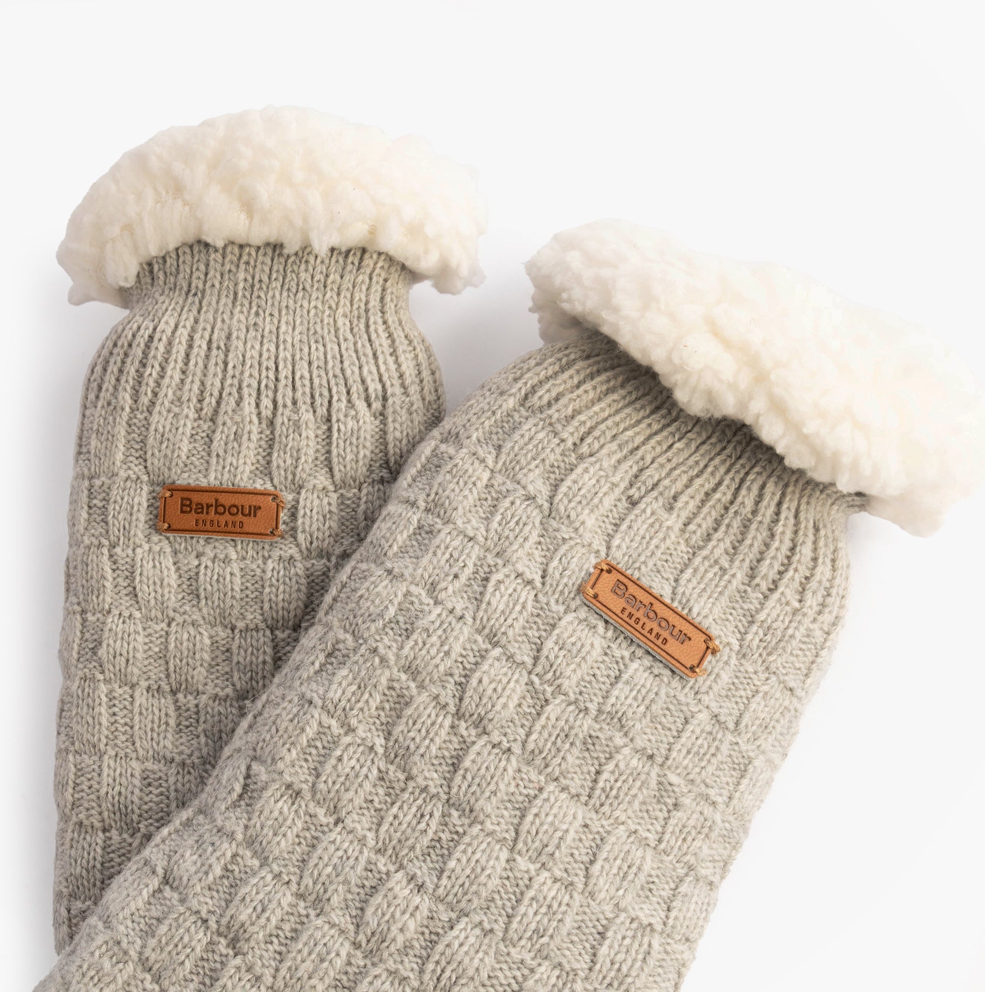 Barbour CABLE KNIT LOUNGE Socks Womens Light Grey Marl