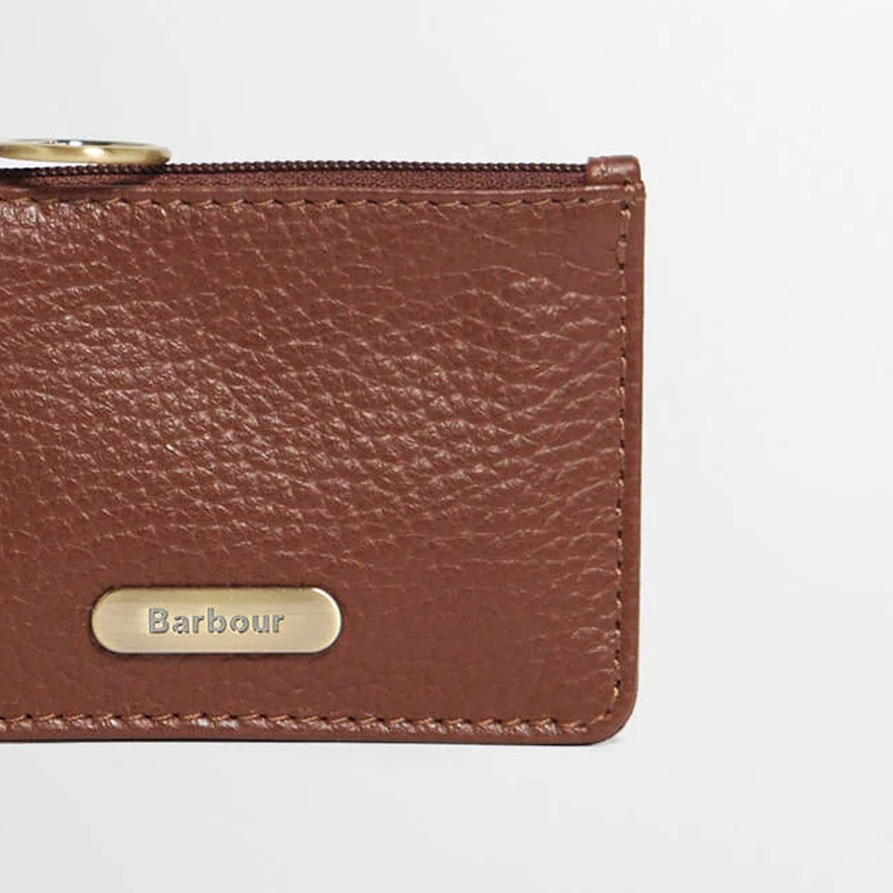 Barbour LEATHER COIN PURSE BAG CHARM Womens Purse Brown