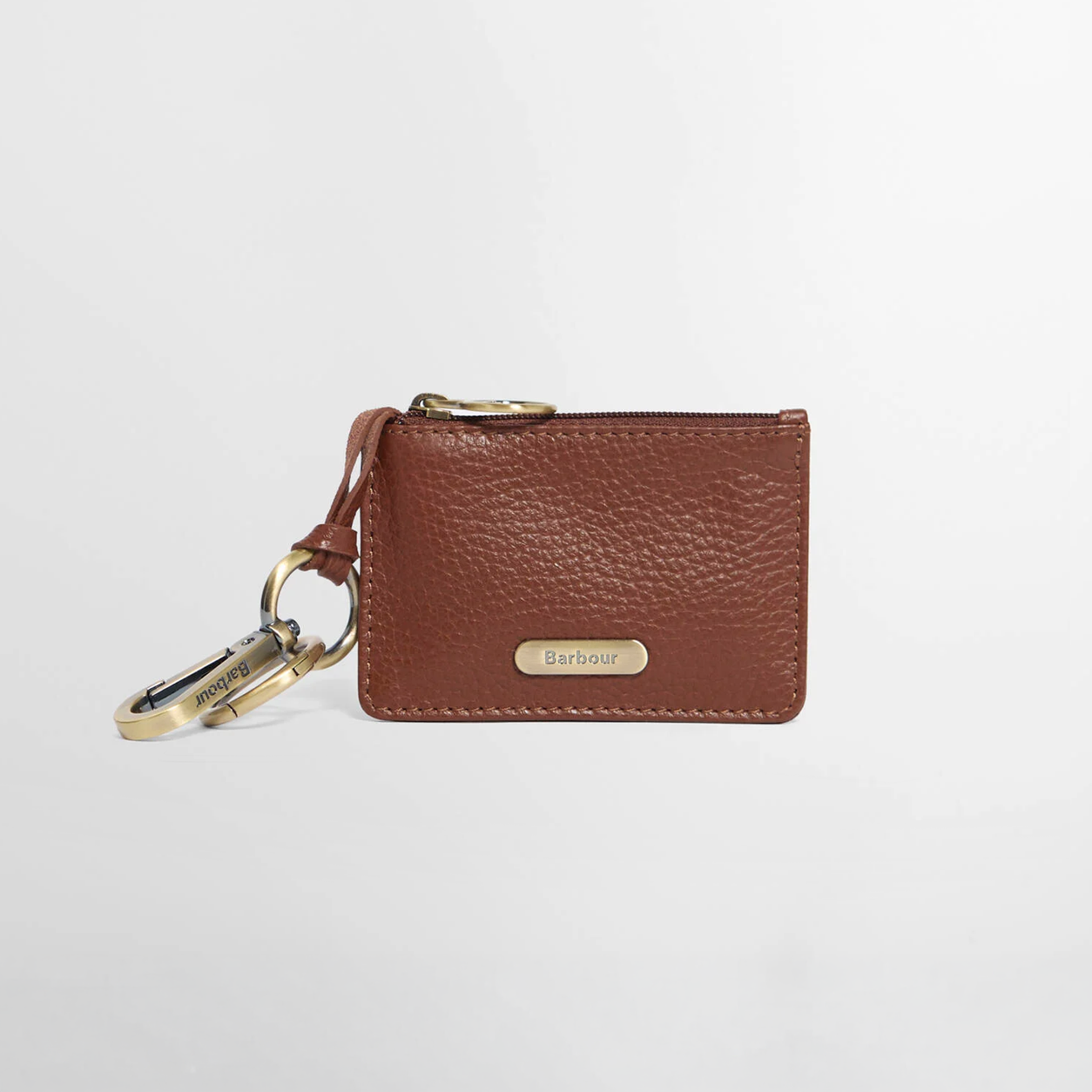 Barbour LEATHER COIN PURSE BAG CHARM Womens Purse Brown
