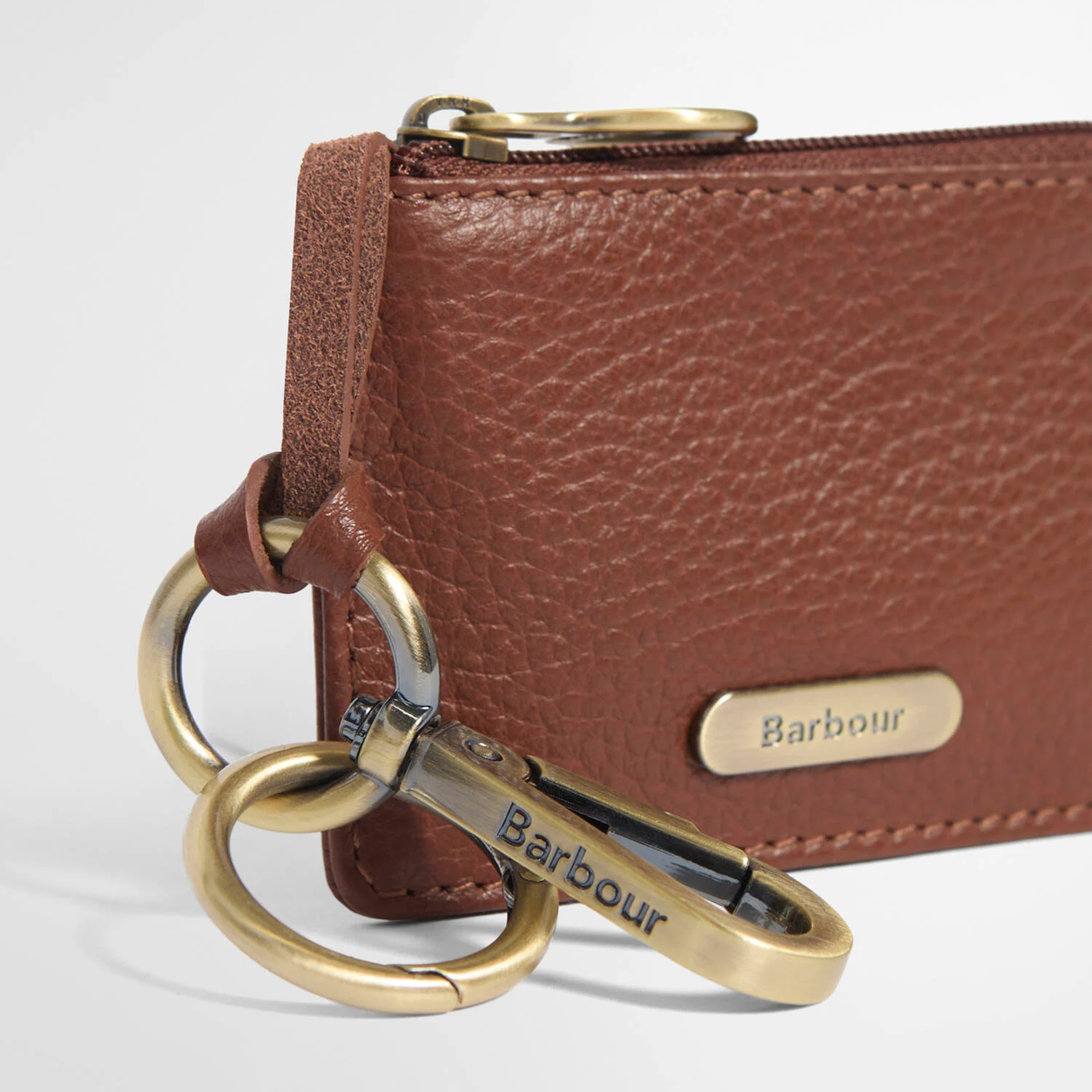 Barbour LEATHER COIN PURSE BAG CHARM Womens Purse Brown