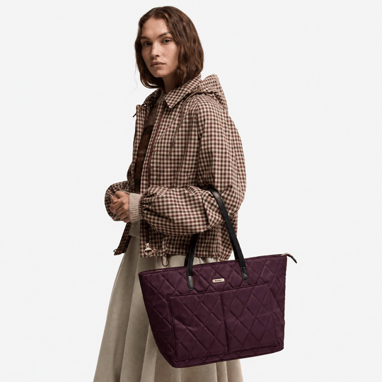 Barbour QUILTED Womens Tote Bag Fig
