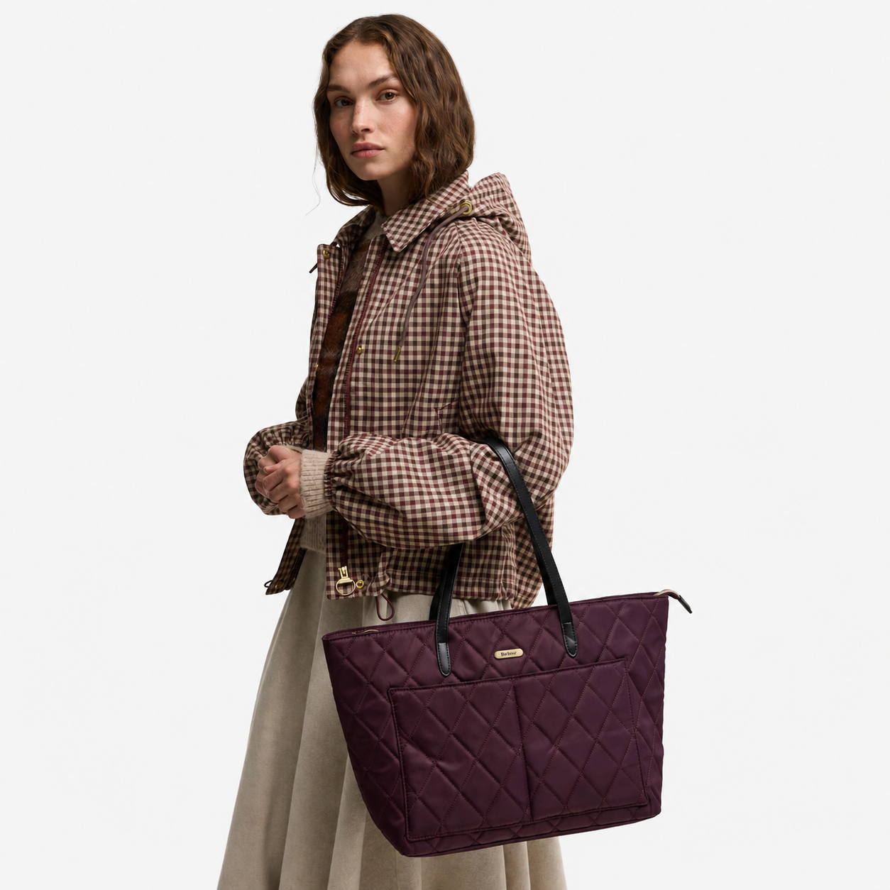 Barbour QUILTED TOTE Womens Tote Bag Fig