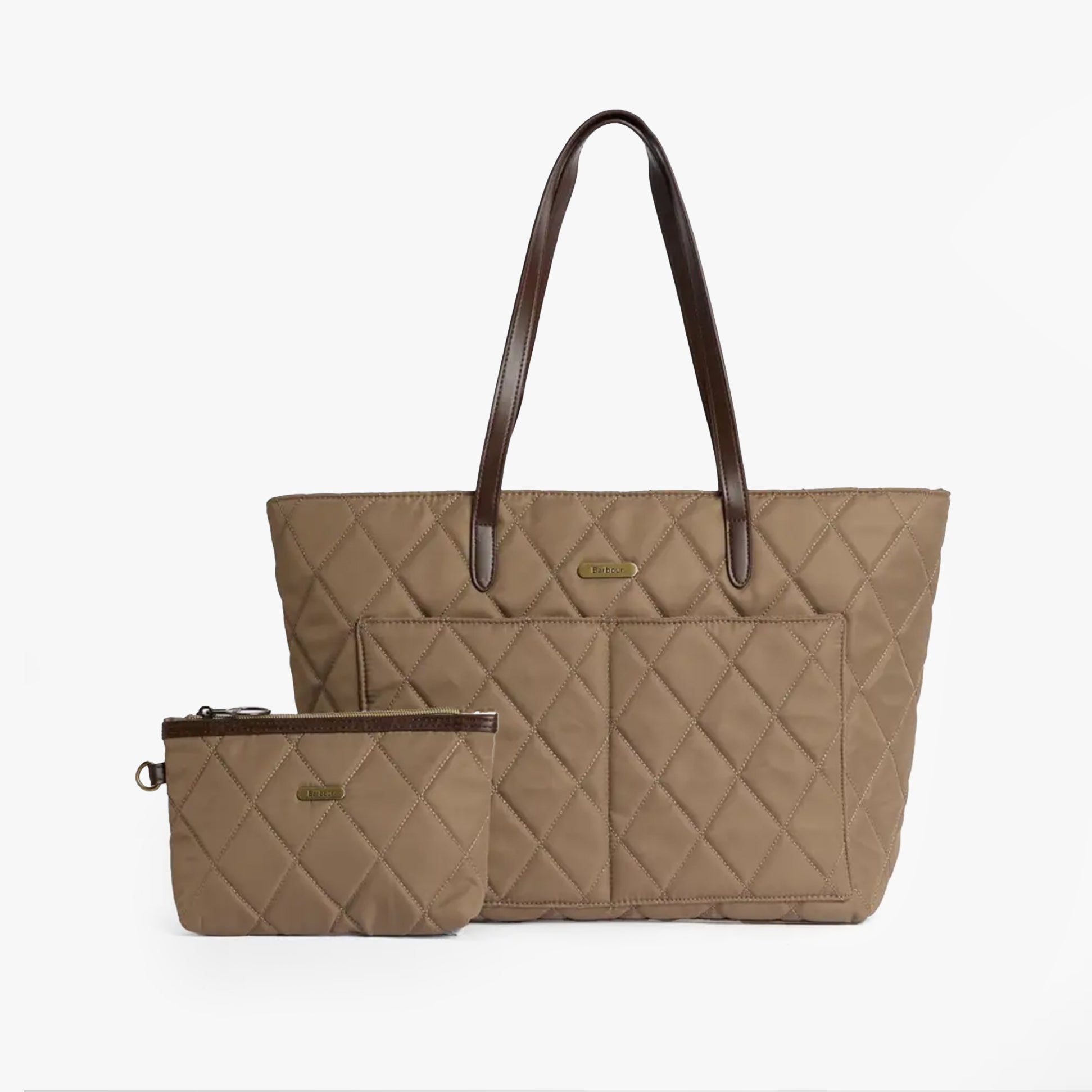Barbour QUILTED Womens Tote Bag & Purse Sand