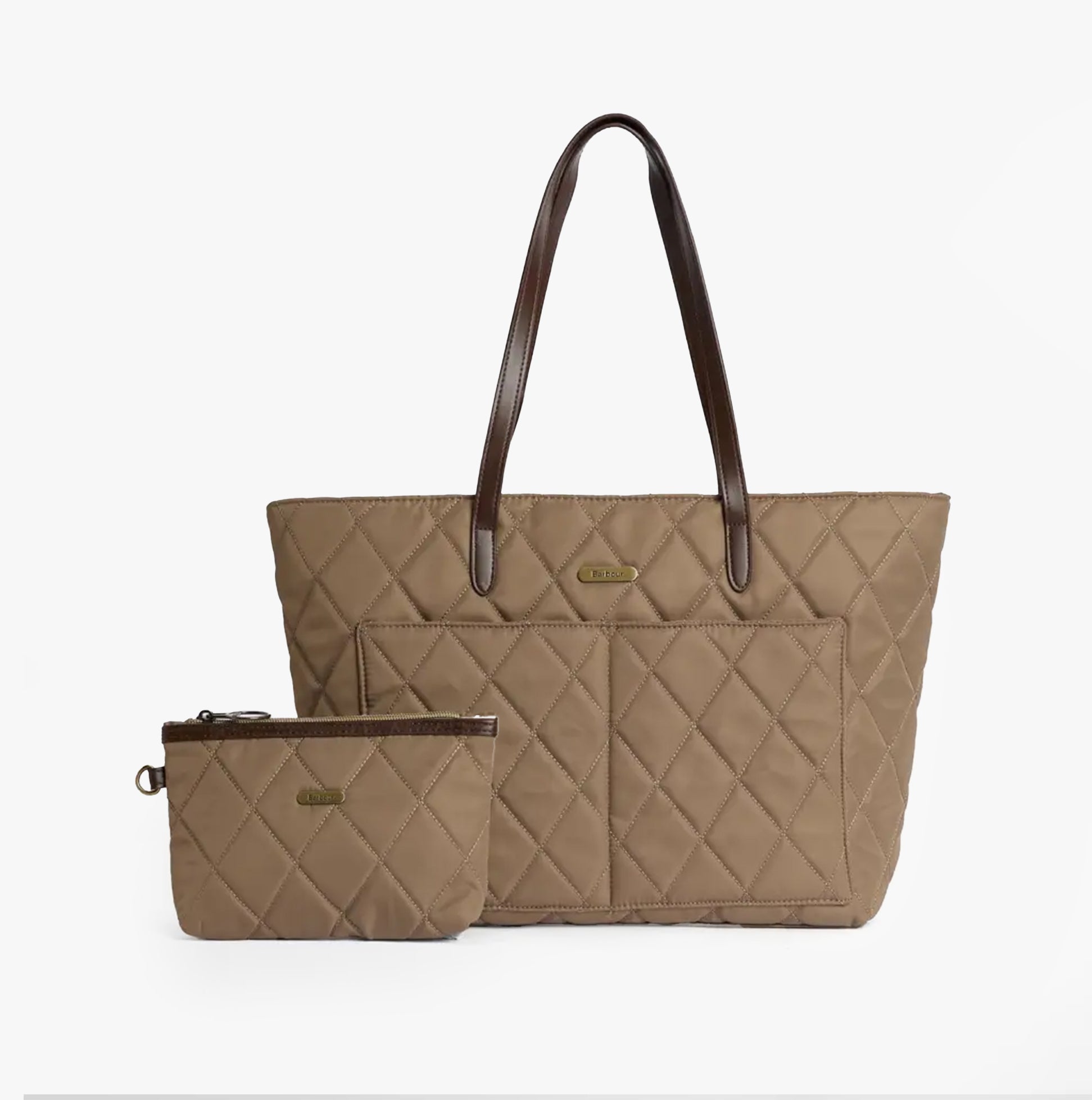 Barbour QUILTED Womens Tote Bag & Purse Sand