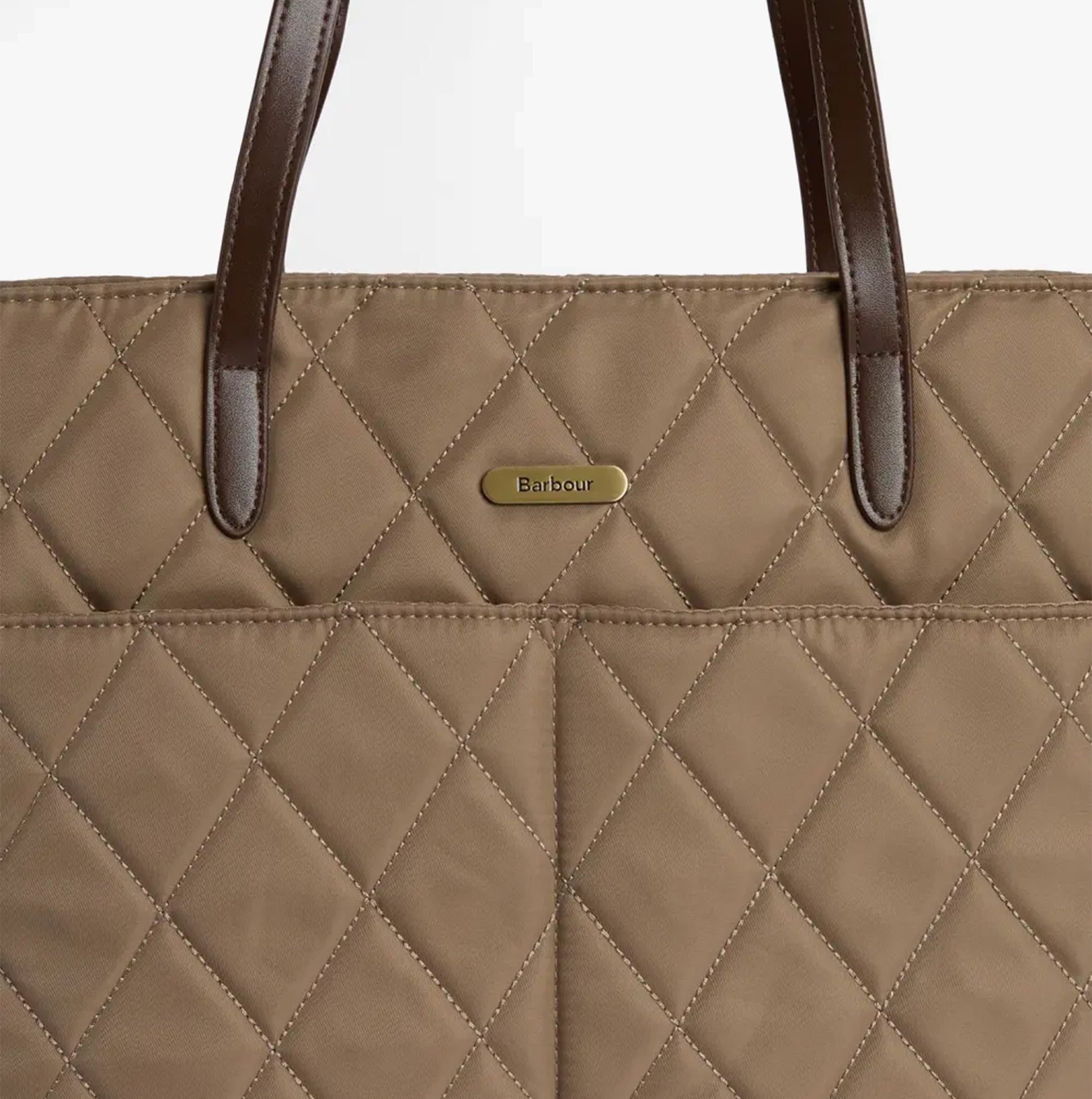 Barbour QUILTED Womens Tote Bag & Purse Sand
