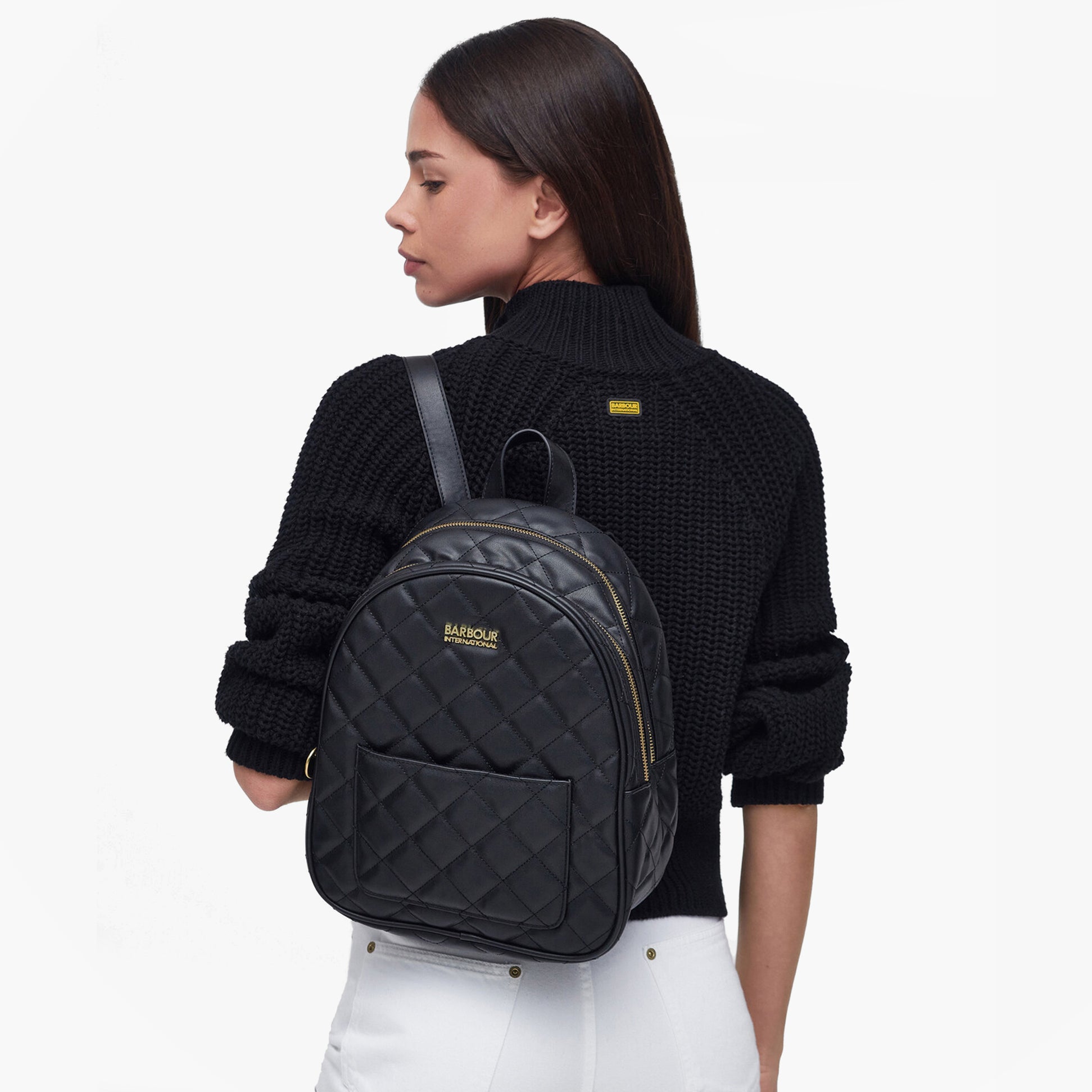 Barbour QUILTED UXBRIDGE Womens Backpack Black