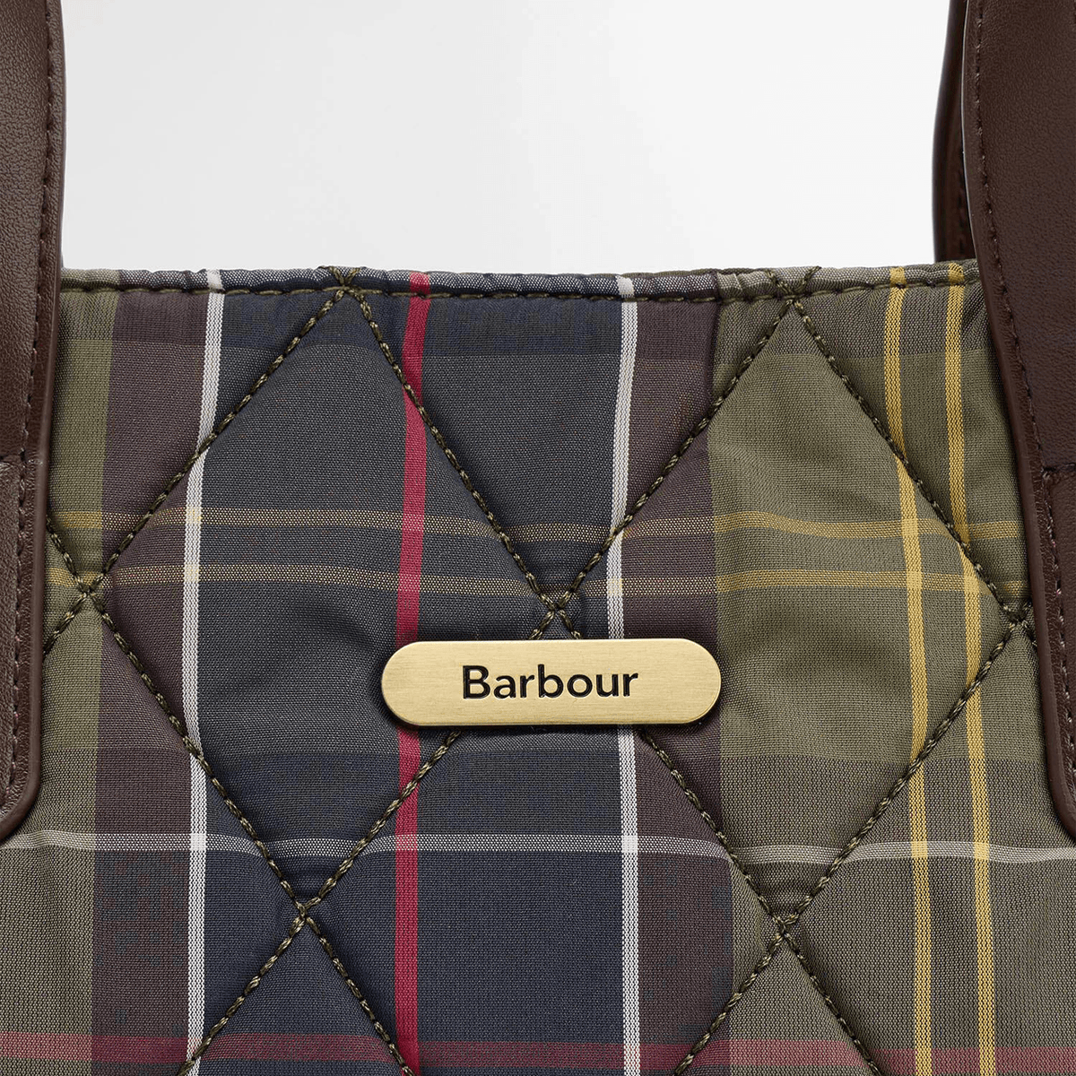 Barbour MINI QUILTED TOTE Womens Tote Bag Classic Tartan