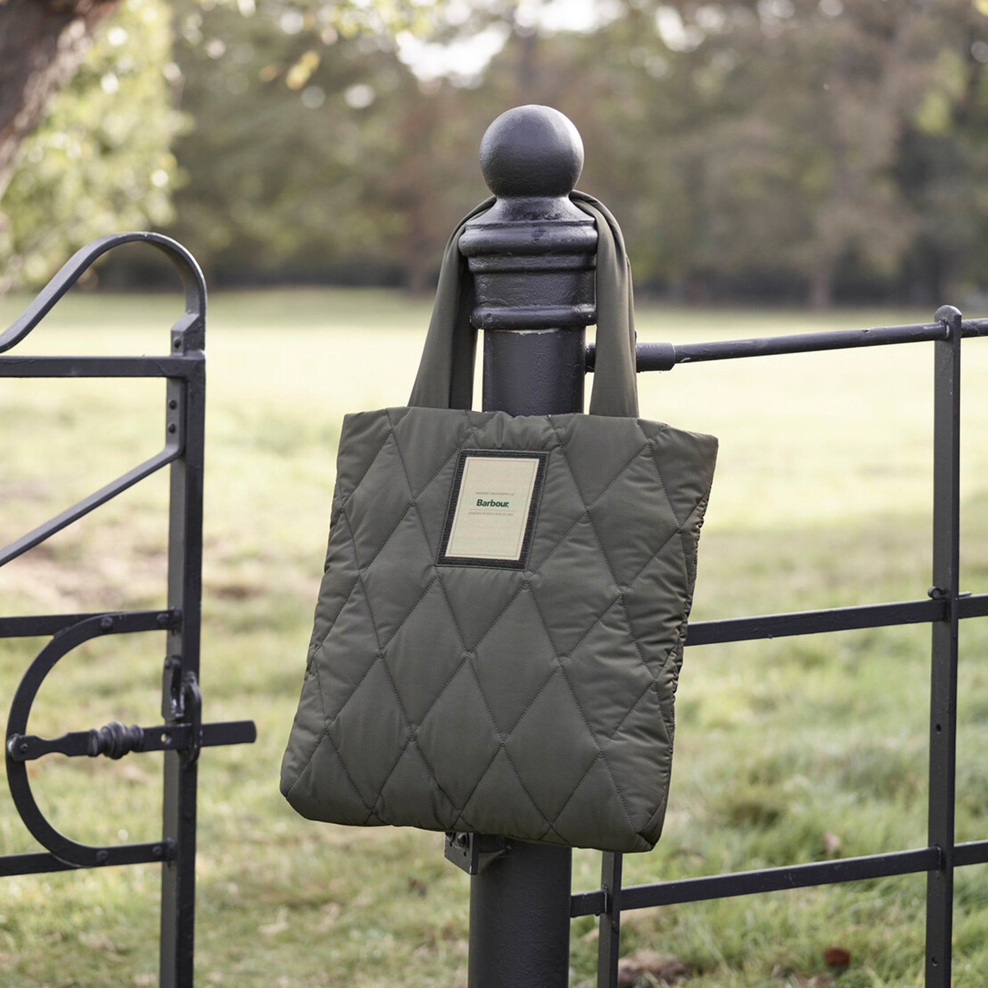 Barbour MARIAH QUILTED Womens Tote Bag Olive