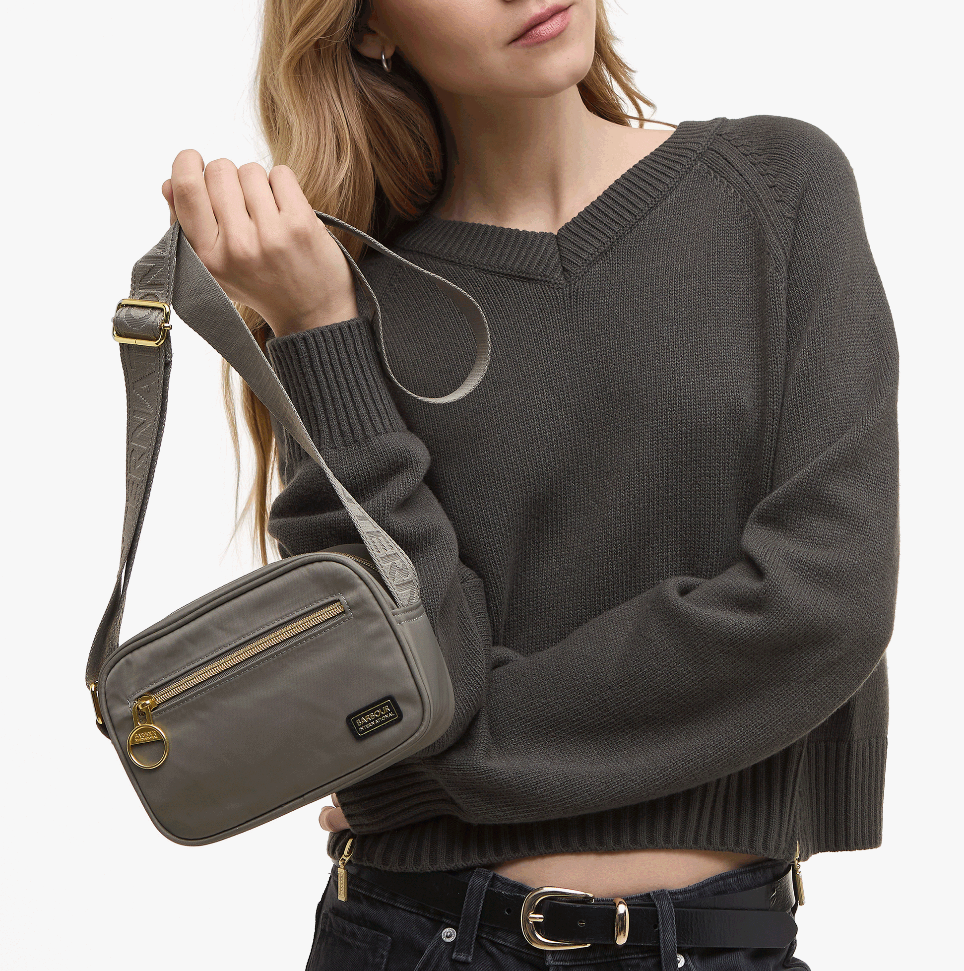 Barbour QUALIFY MICRO Womens Crossbody Bag Dusky Khaki