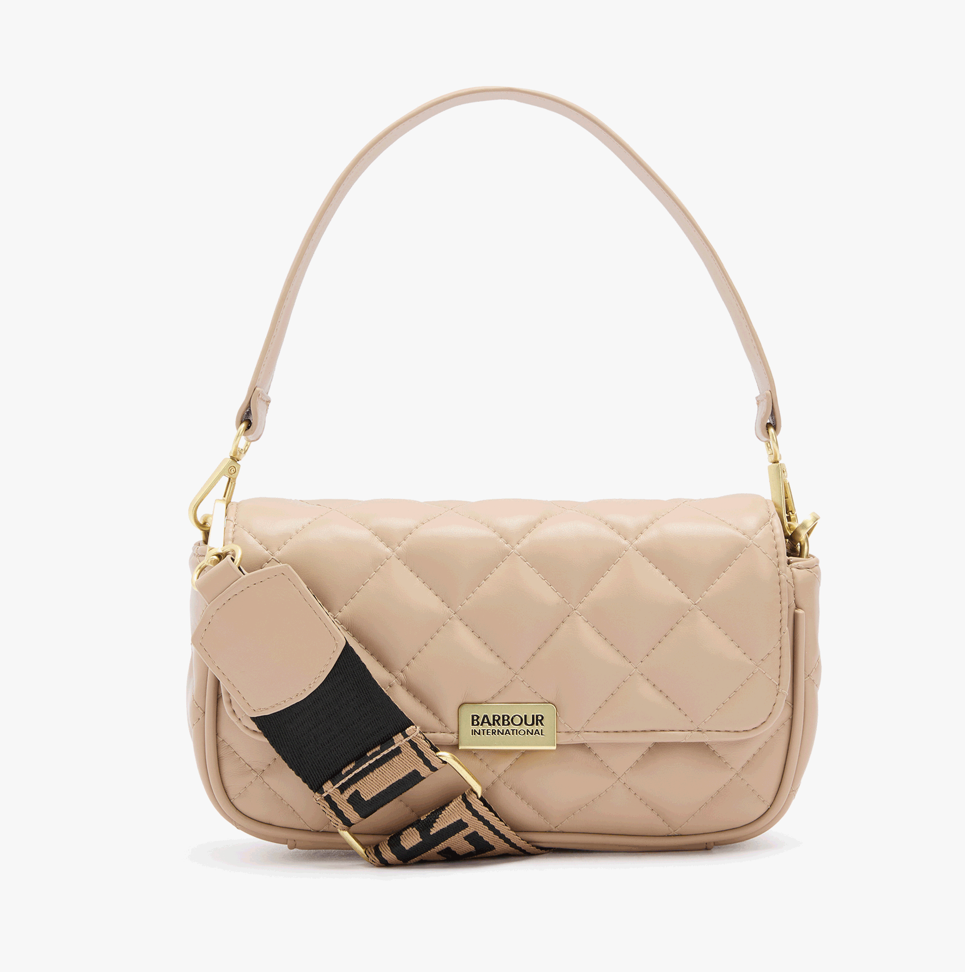 Barbour SOFT QUILT MINI SOHO Womens Crossbody Bag Camel