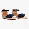Barbour FRANCES Womens Espadrille Wedges Navy