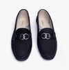 Barbour ASTRID Womens Buckle Loafers Navy