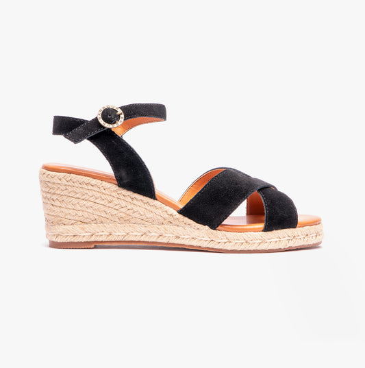 Barbour EMILY Womens Wedge Sandals Black