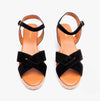 Barbour EMILY Womens Wedge Sandals Black