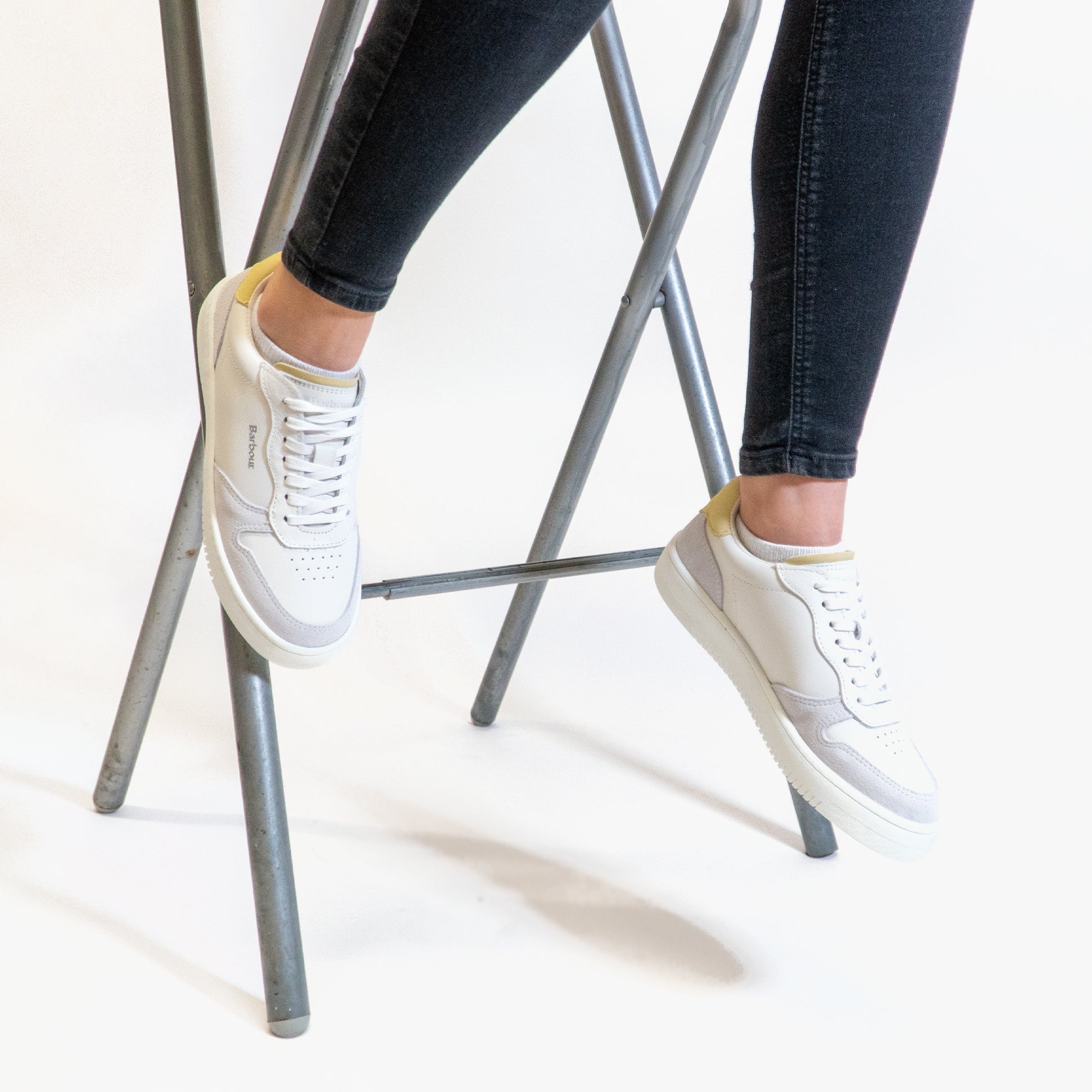 Barbour CELESTE Womens Casual Trainers White/Lemonade