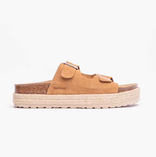 Barbour SANDGATE Womens Sandals Tan Suede