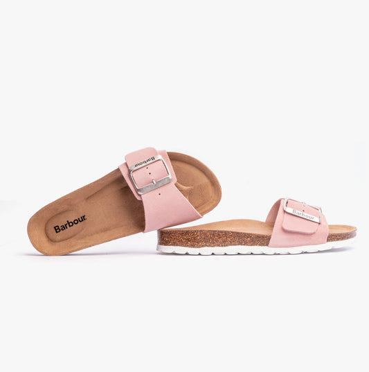 Barbour BENTON Womens Sandals Pink Suede