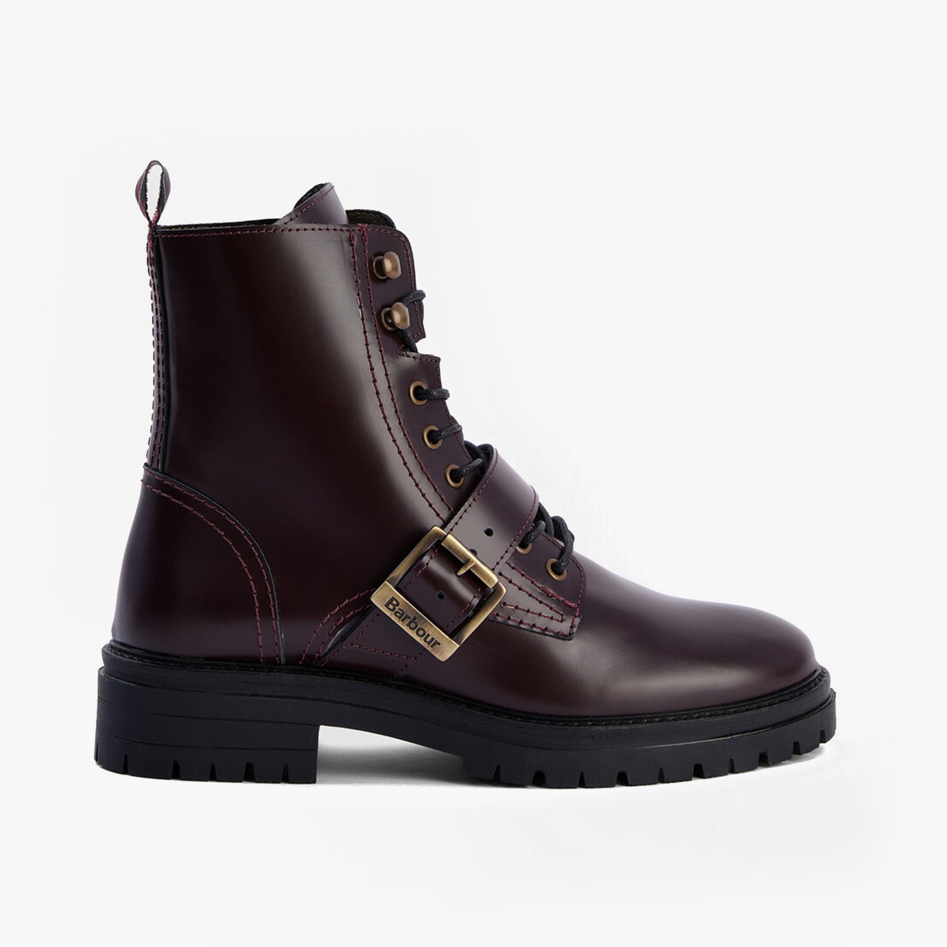 Barbour OUSEBURNE Womens Lace Up Boots Cherry Glace