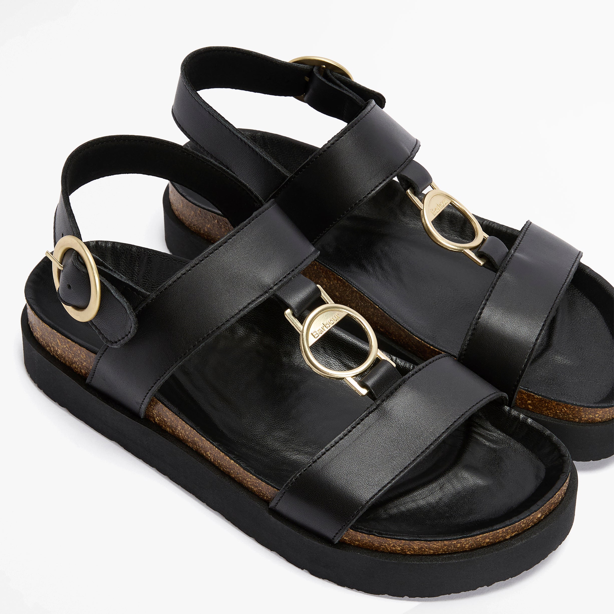 Barbour GWEN Womens Ankle Strap Sandals Black