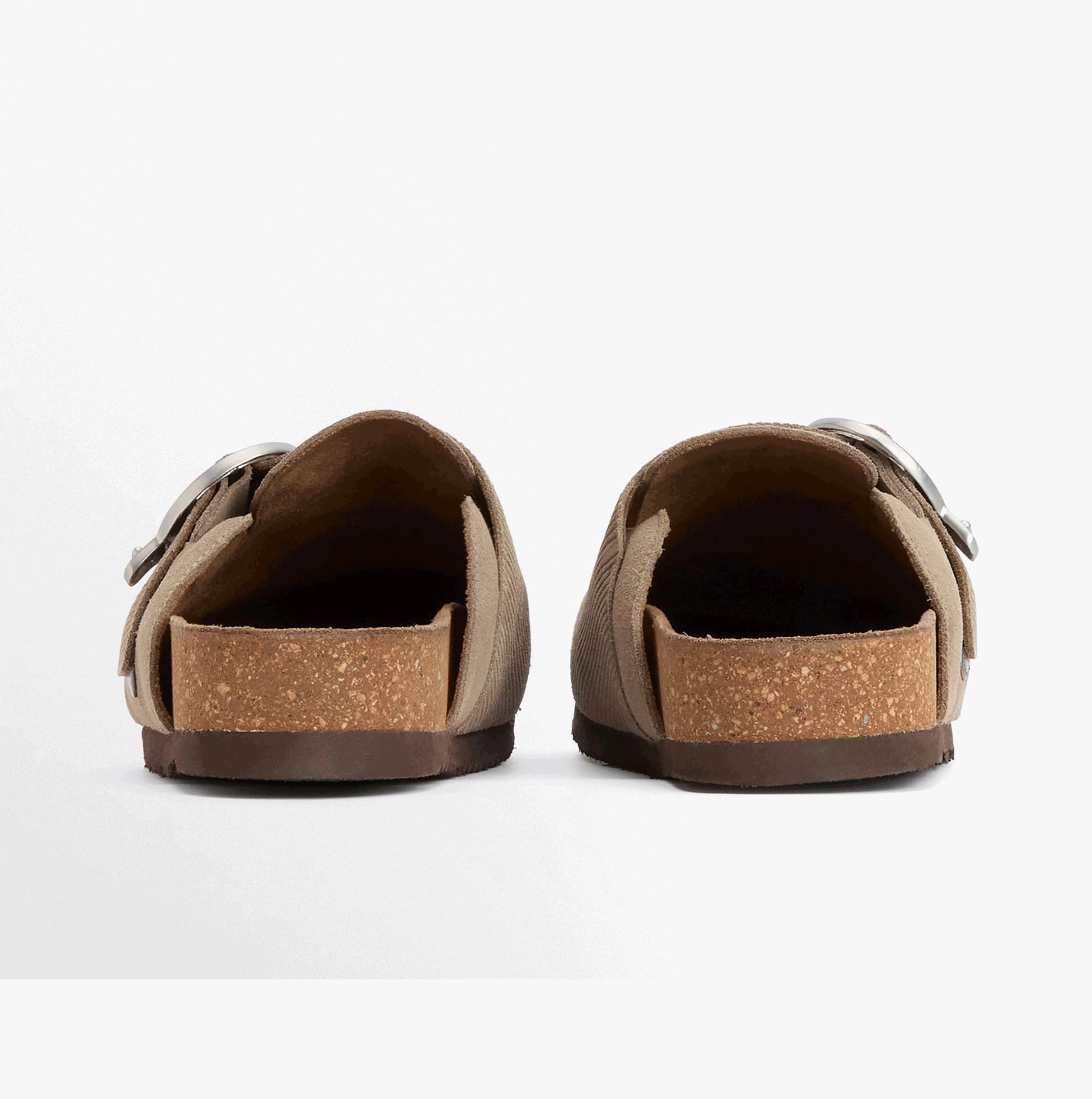 Barbour KYRA CLOSED Womens Mules Sandals Taupe Suede