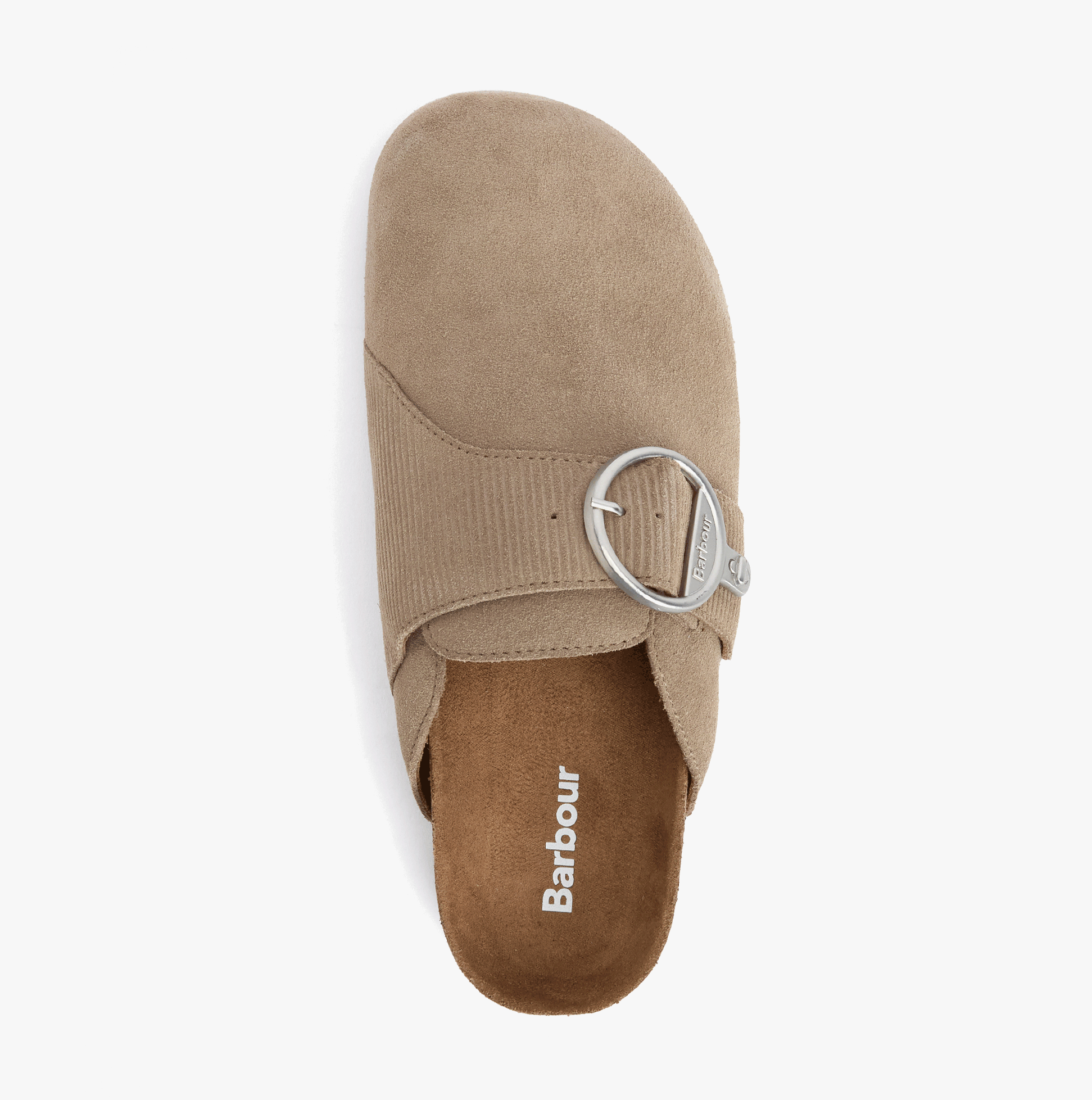 Barbour KYRA CLOSED Womens Mules Sandals Taupe Suede