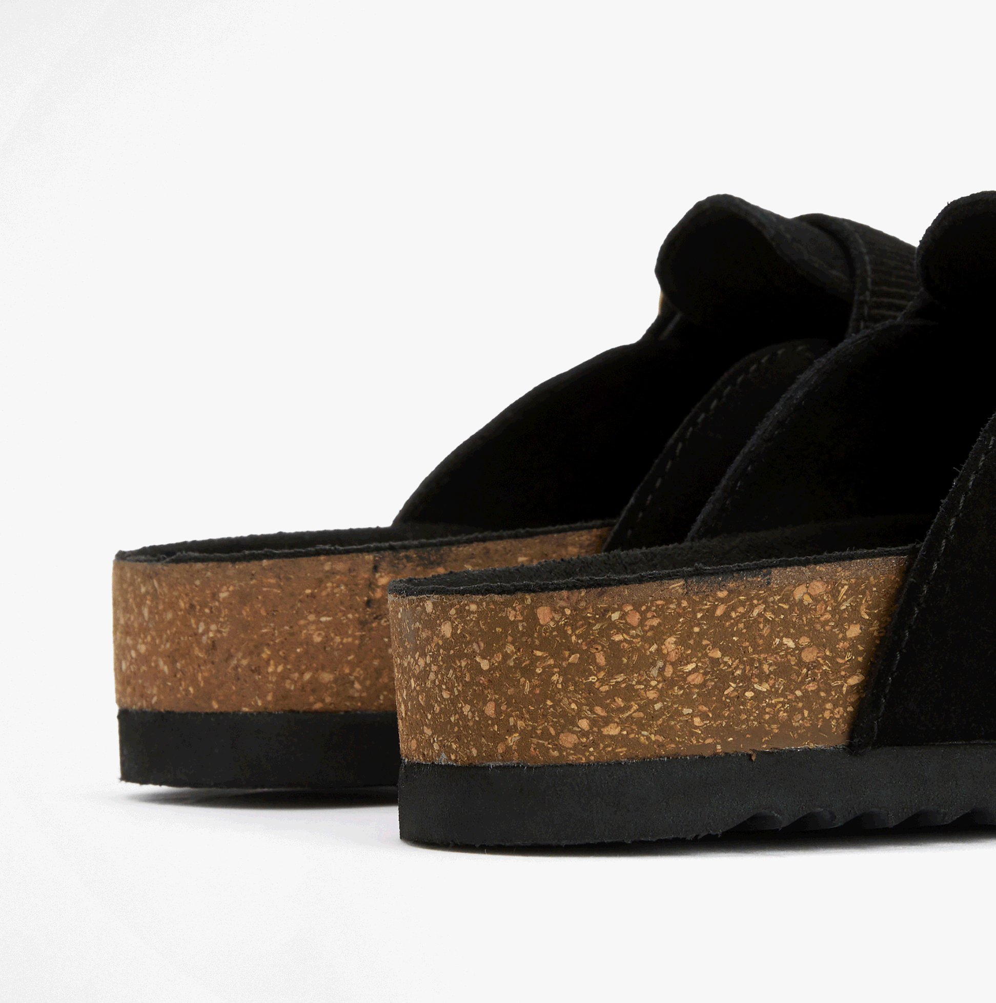 Barbour KYRA CLOSED Womens Mules Sandals Black Suede