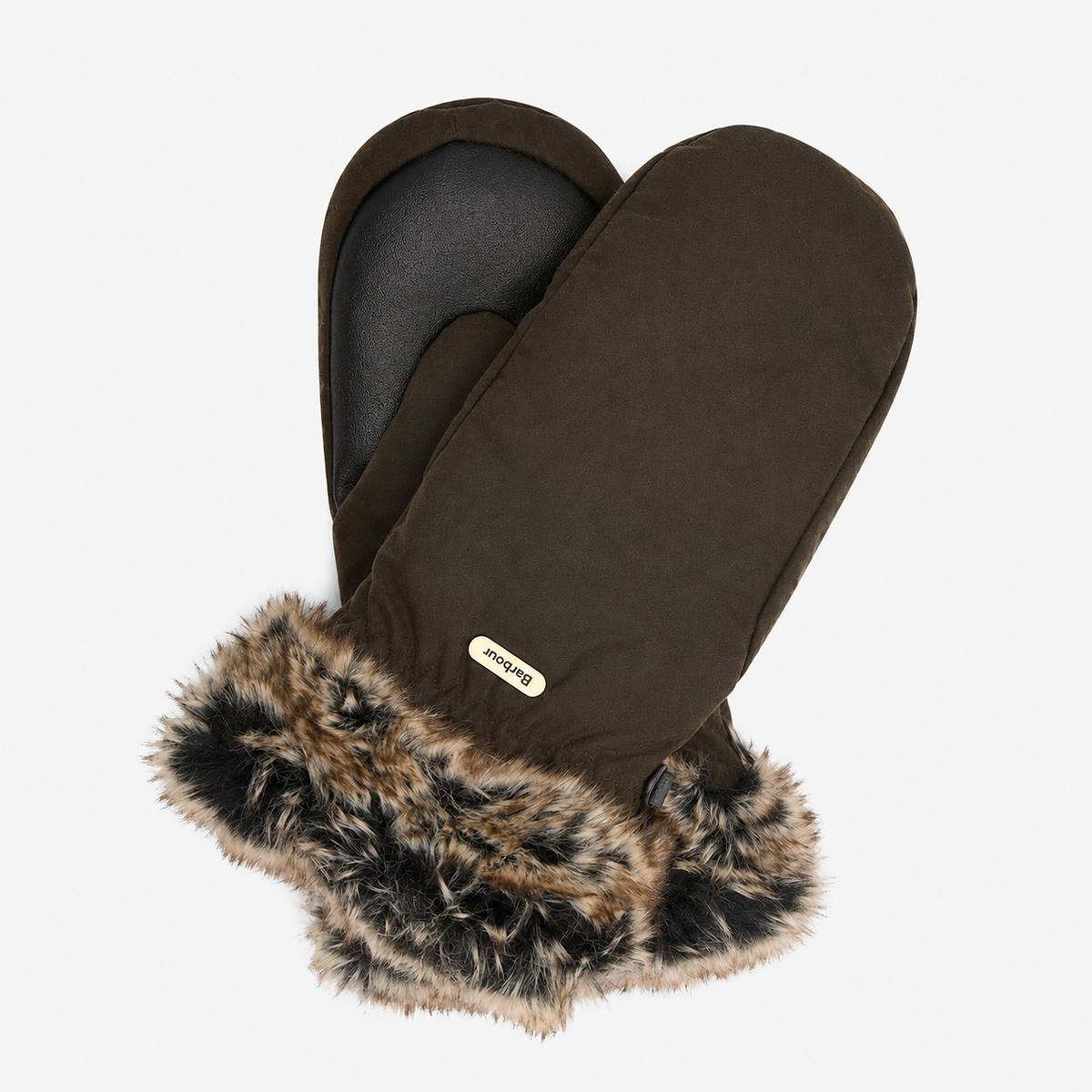 Barbour FUR TRIM Womens Gloves Olive
