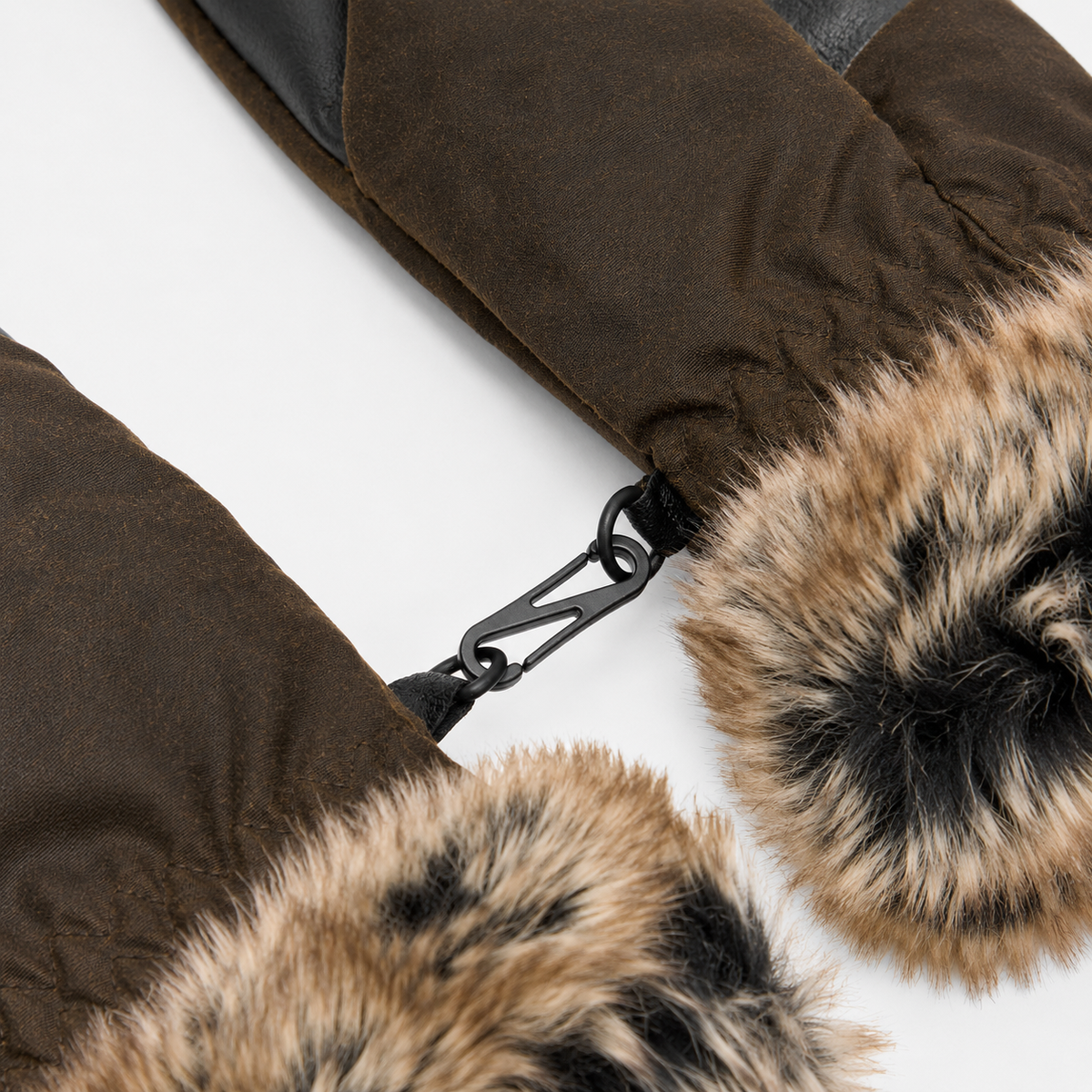 Barbour FUR TRIM Womens Gloves Olive
