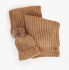 Barbour SALTBURN BEANIE & SCARF Womens Gift Set Mink