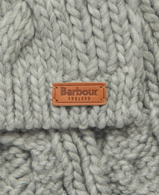 Barbour PENSHAW BEANIE & SCARF Womens Gift Set Grey
