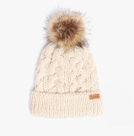Barbour PENSHAW BEANIE & SCARF Womens Gift Set Blush Pink