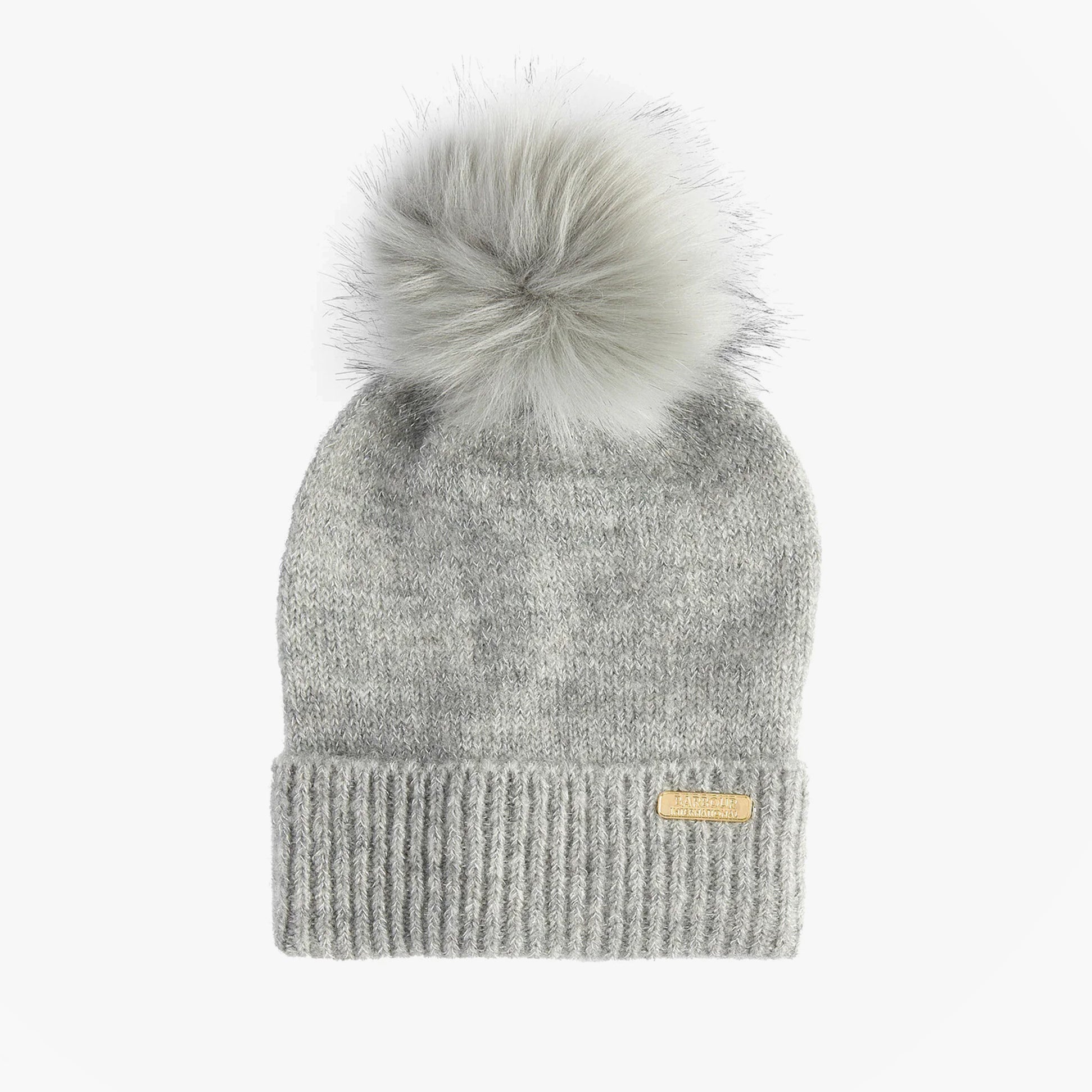 Barbour SPARKLE BEANIE & SCARF Womens Gift Set Grey Marl