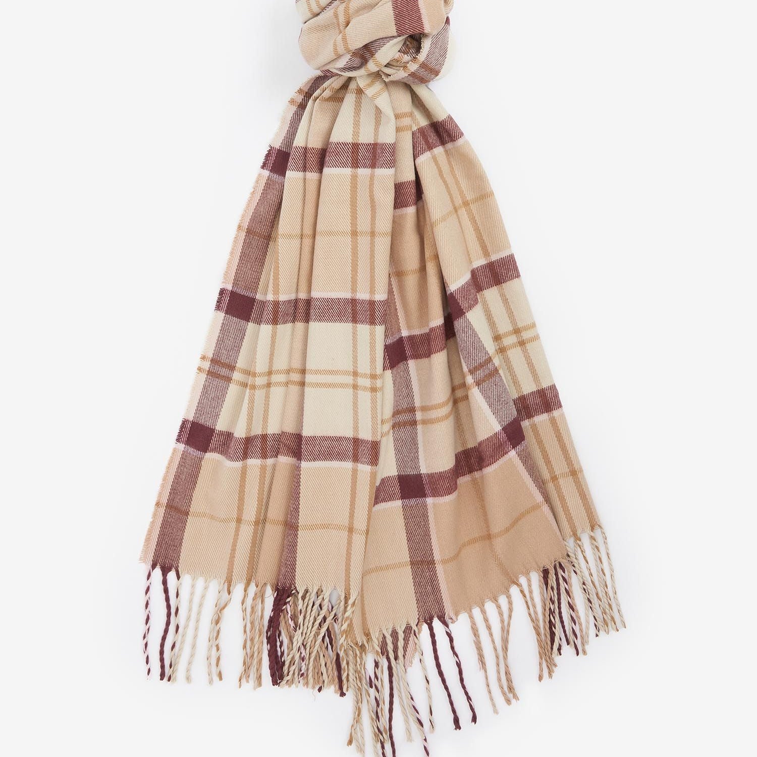 Barbour DOVER BEANIE & HAILES SCARF Gift Set Womens Muted Cabernet