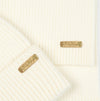 Barbour MALLORY BEANIE & SCARF Womens Gift Set Optic White