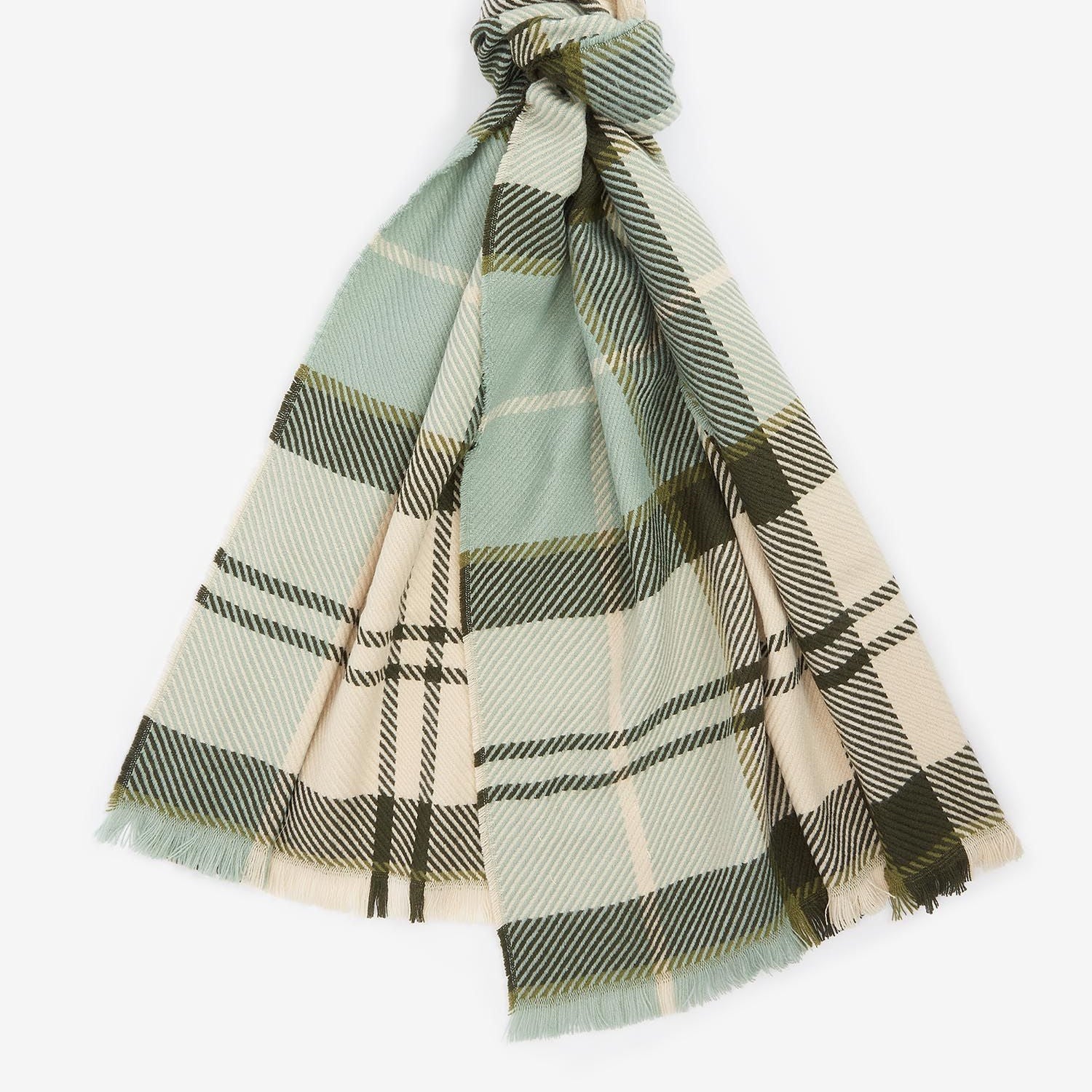 Barbour PENDLE BEANIE & BLAIR SCARF Gift Set Womens Soft Mint