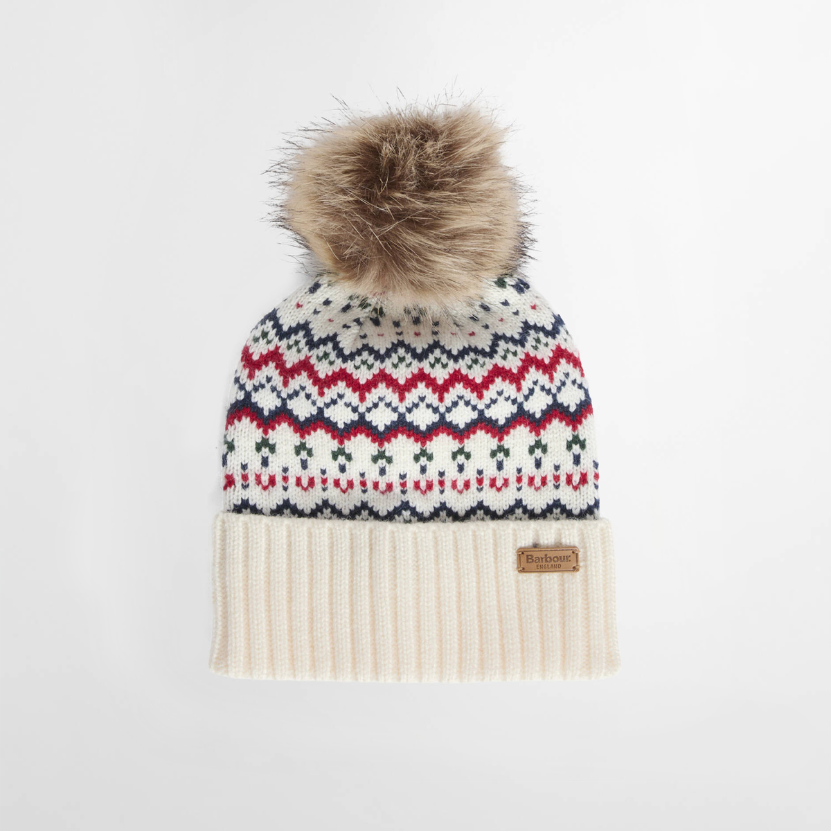 Barbour HOLLY BEANIE & GLOVES GIFT SET Womens Beanie Antique White
