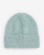 Barbour PENDLE Womens Beanie Soft Mint top view showing cozy ribbed design and turnup hem.