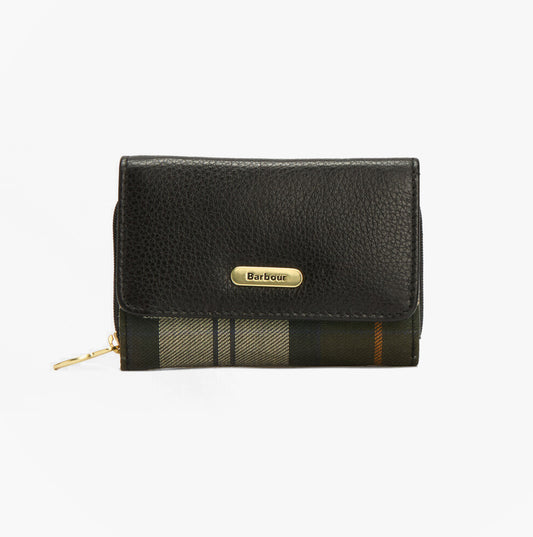 Barbour ROSA LEATHER French Purse Womens Black