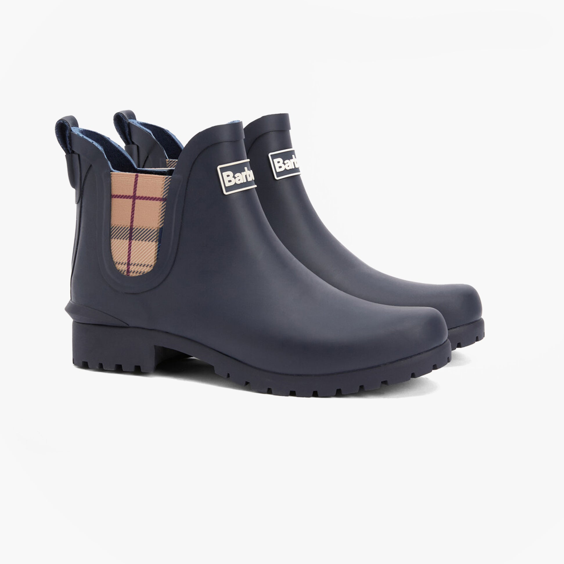 Barbour WILTON Womens Chelsea Wellies Navy/Hessian