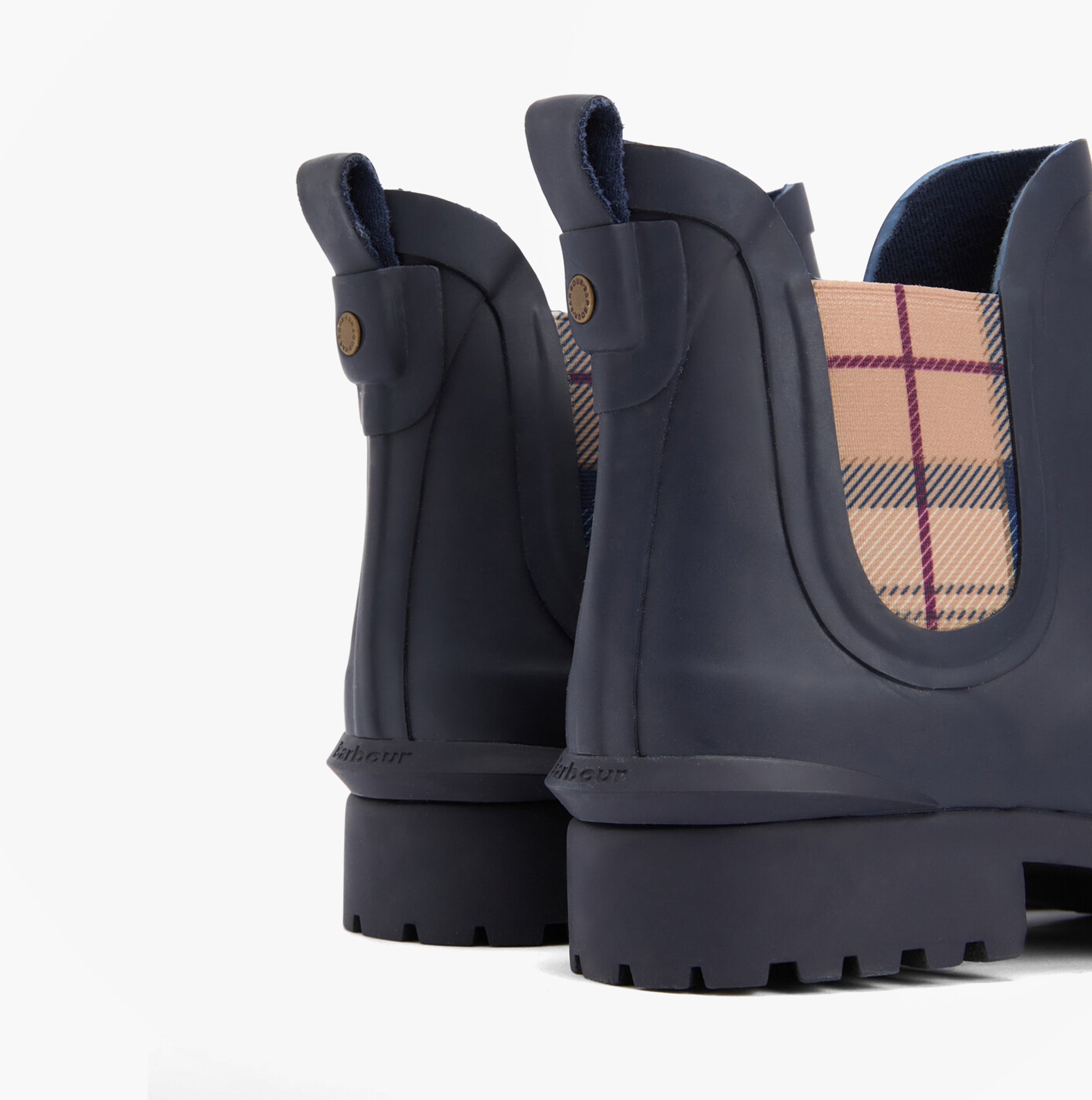Barbour WILTON Womens Chelsea Wellies Navy/Hessian