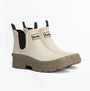 Barbour NIMBUS Womens Chelsea Wellies Salt/Dusky Green side view showcasing rubber upper and elasticated side panel.