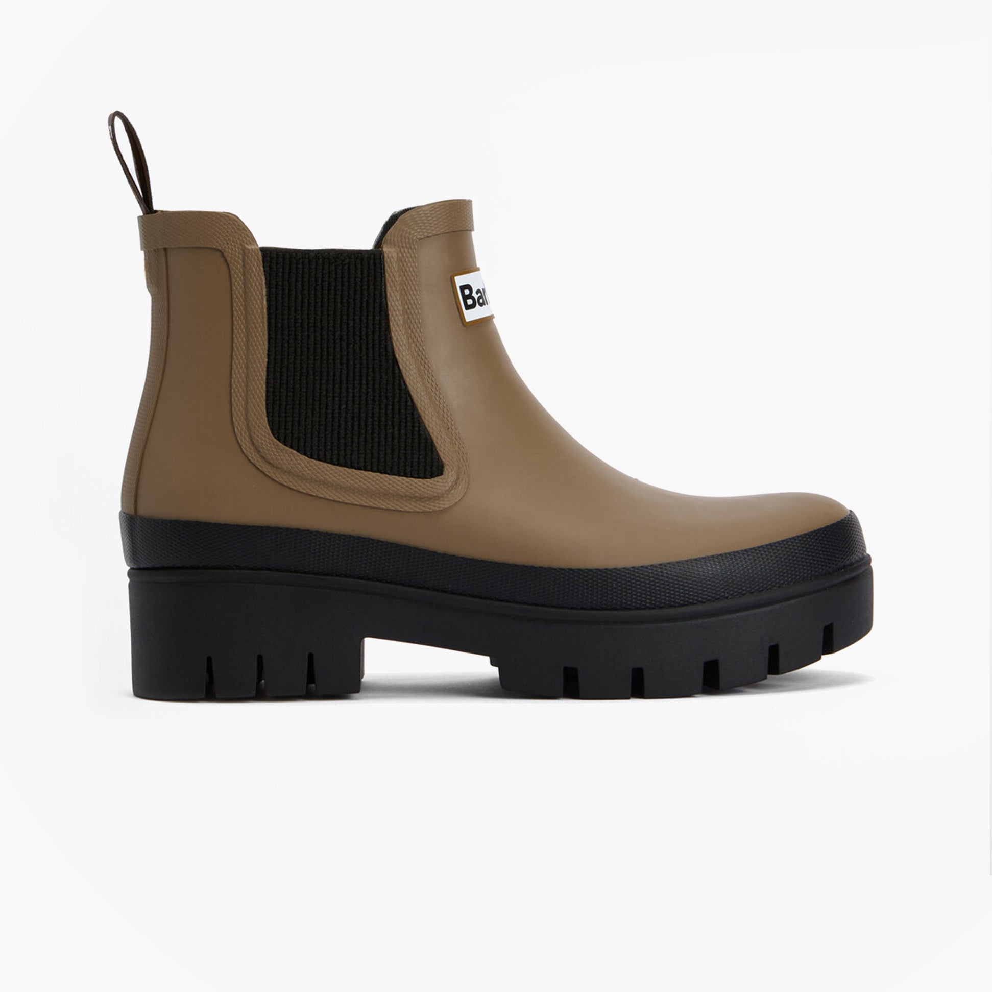 Barbour HALTON Womens Chelsea Wellies Military Brown/Black