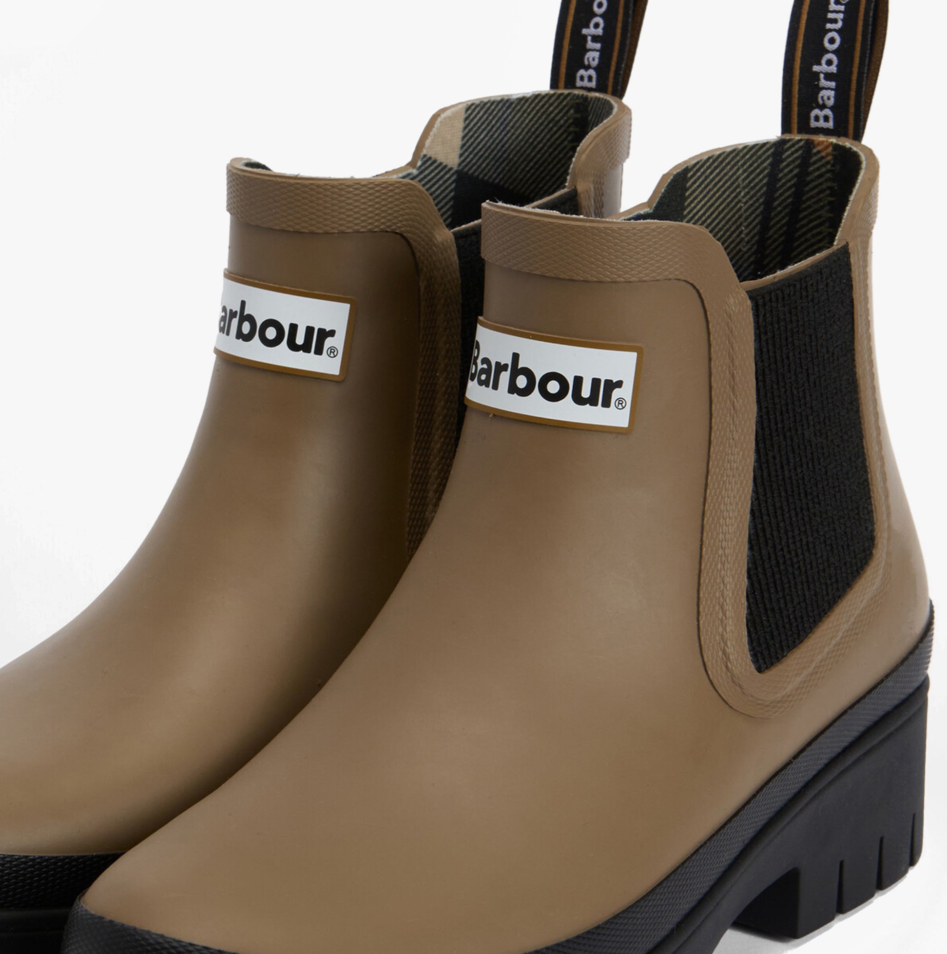 Barbour HALTON Womens Chelsea Wellies Military Brown/Black