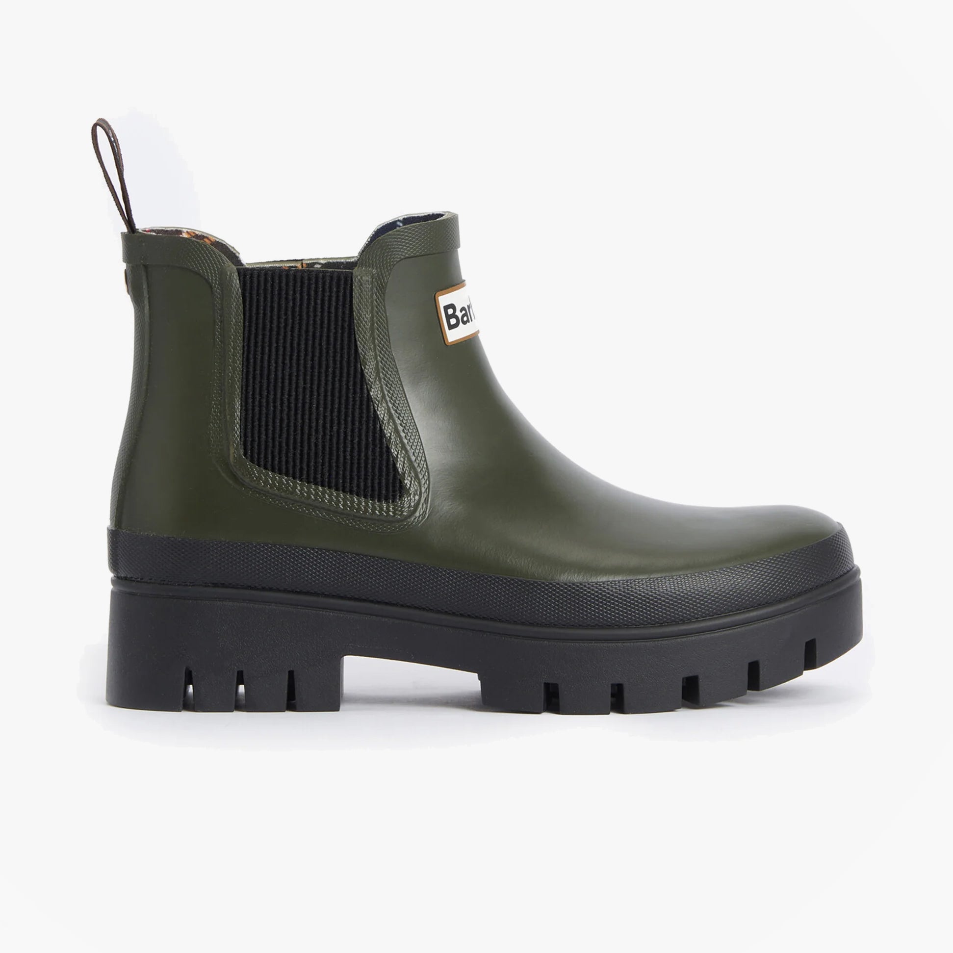 Barbour HALTON Womens Chelsea Wellies Olive/Black